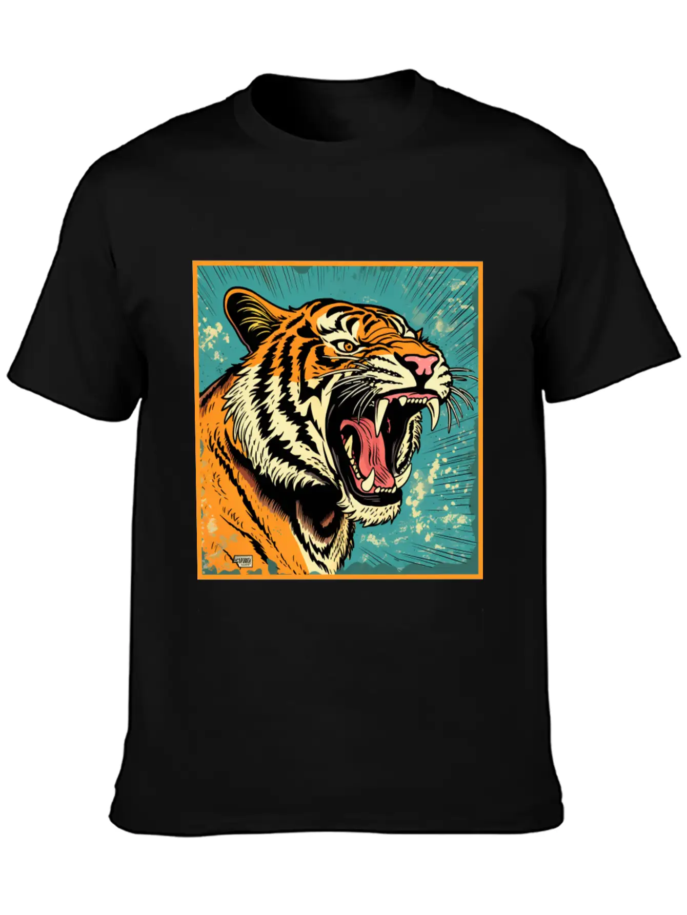 Colorful Tiger Cartoon Vintage Bengals Tiger Breathable Graphic T-Shirt – Perfect For Casual Days