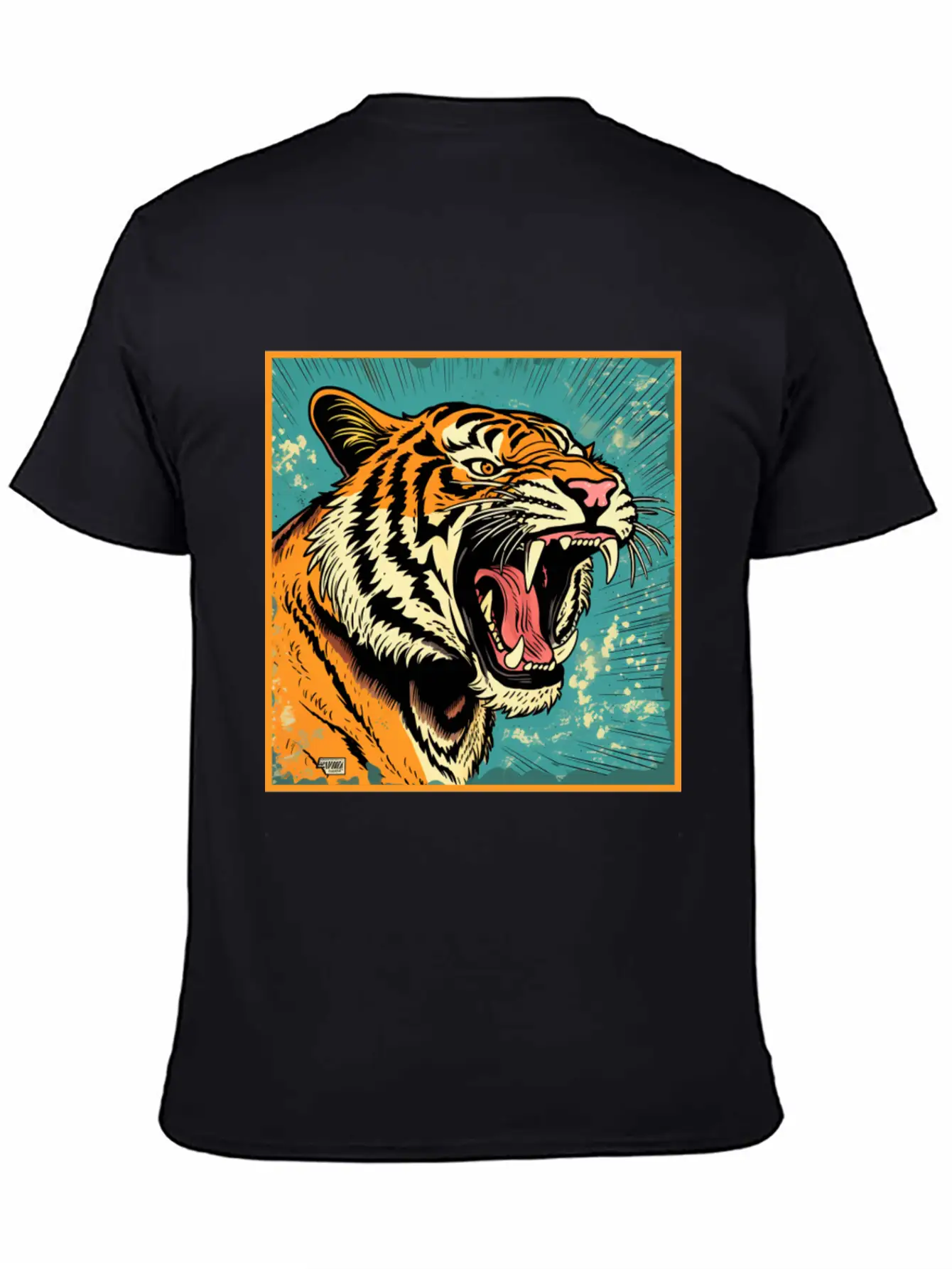 Colorful Tiger Cartoon Vintage Bengals Tiger Breathable Graphic T-Shirt – Perfect For Casual Days