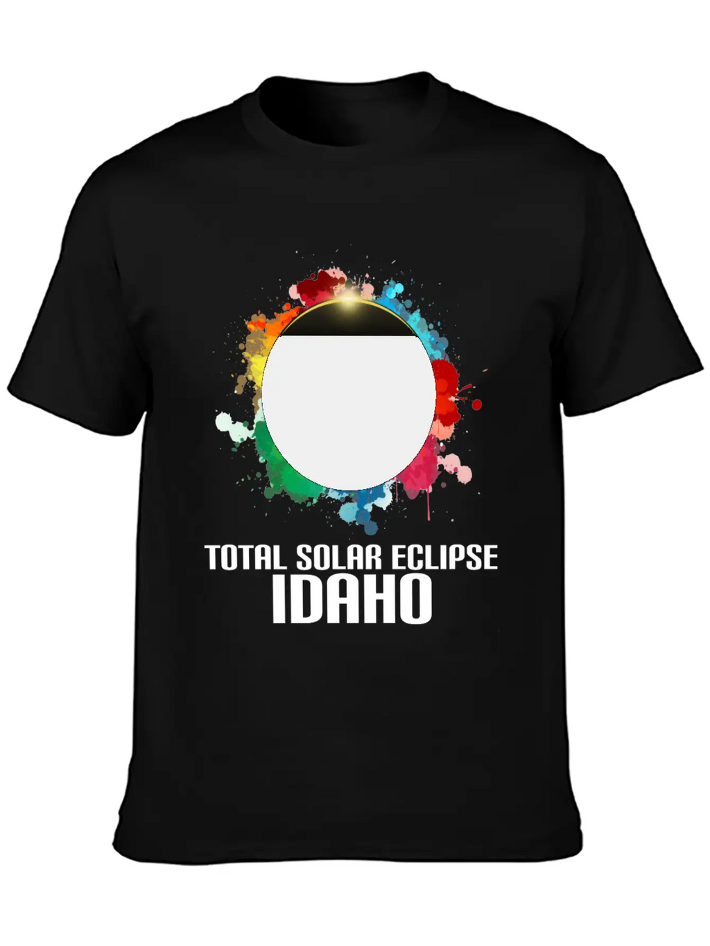 Colorful Total Solar Eclipse Idaho 08.21.2017 Unisex Casual T-Shirt – Clean Design For Daily Comfort