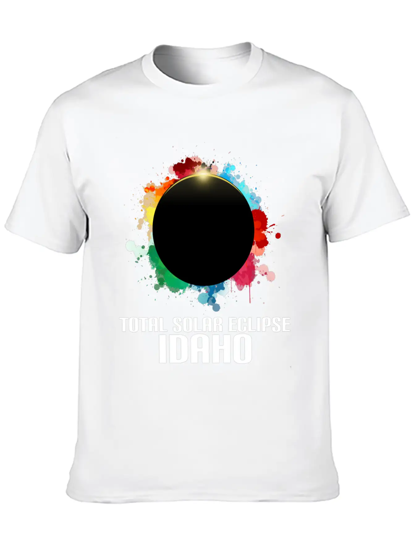 Colorful Total Solar Eclipse Idaho 08.21.2017 Unisex Casual T-Shirt – Clean Design For Daily Comfort