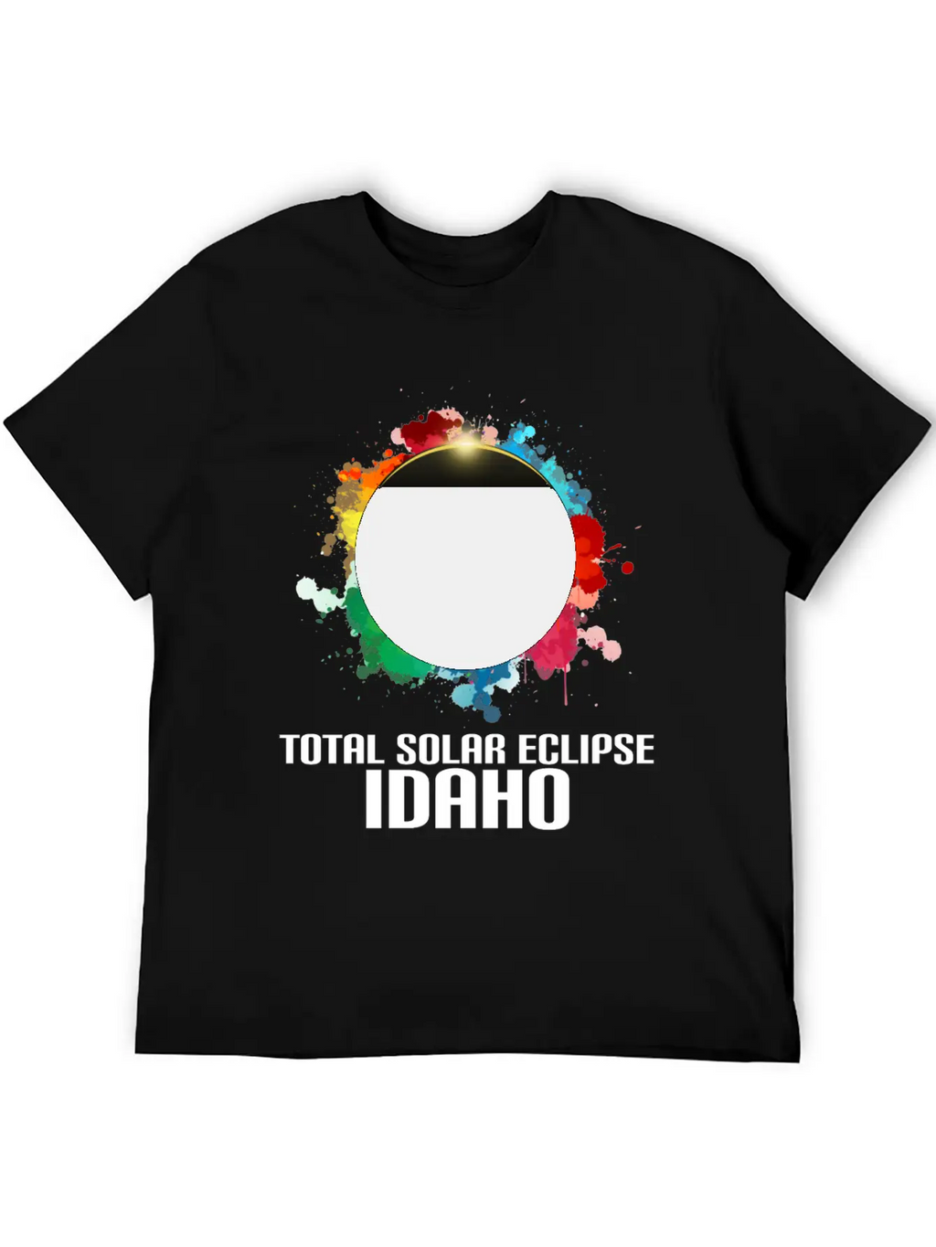 Colorful Total Solar Eclipse Idaho 08.21.2017 Unisex Casual T-Shirt – Clean Design For Daily Comfort