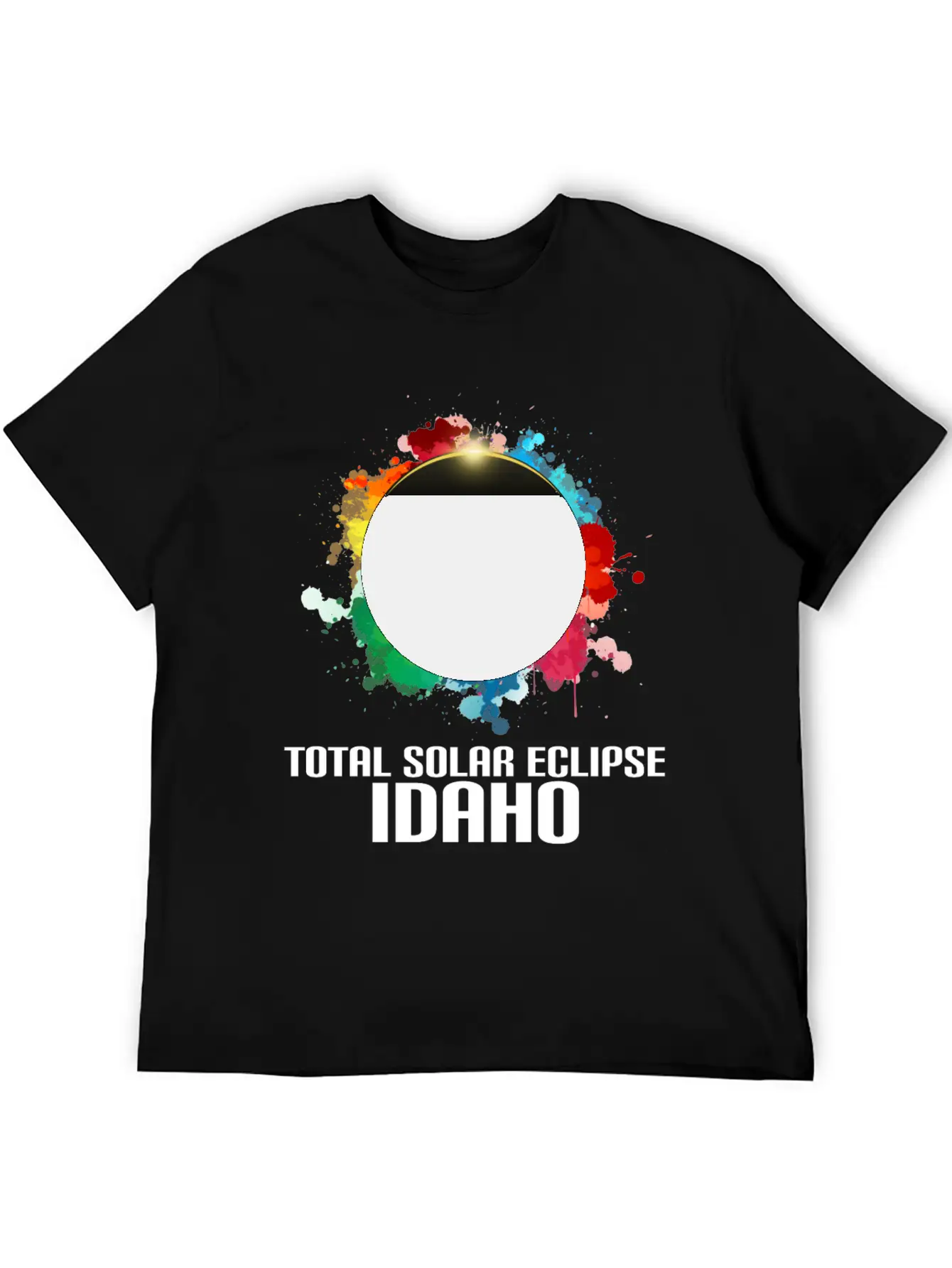 Colorful Total Solar Eclipse Idaho 08.21.2017 Unisex Casual T-Shirt – Clean Design For Daily Comfort