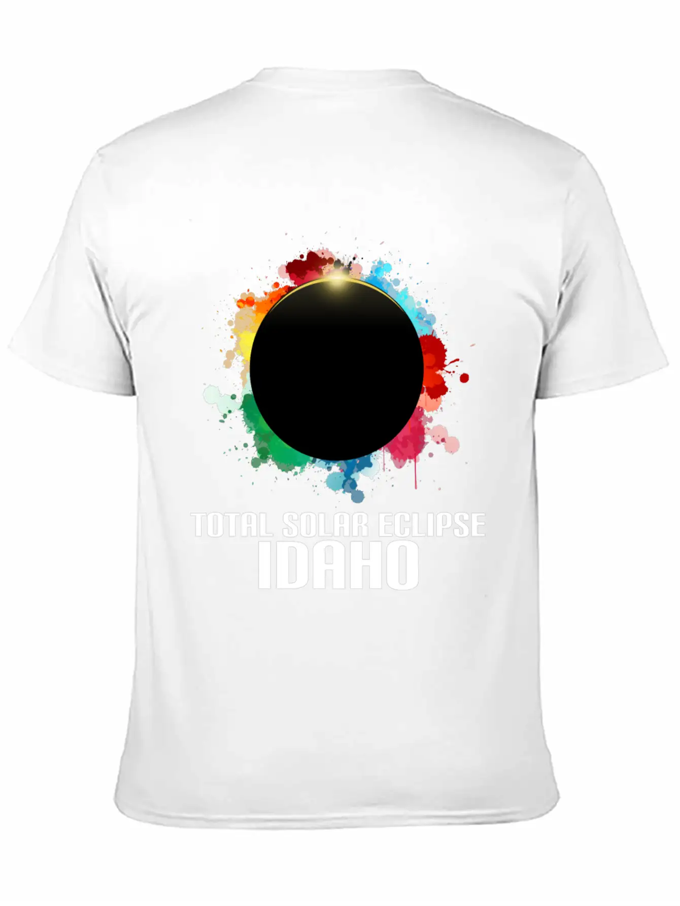 Colorful Total Solar Eclipse Idaho 08.21.2017 Unisex Casual T-Shirt – Clean Design For Daily Comfort