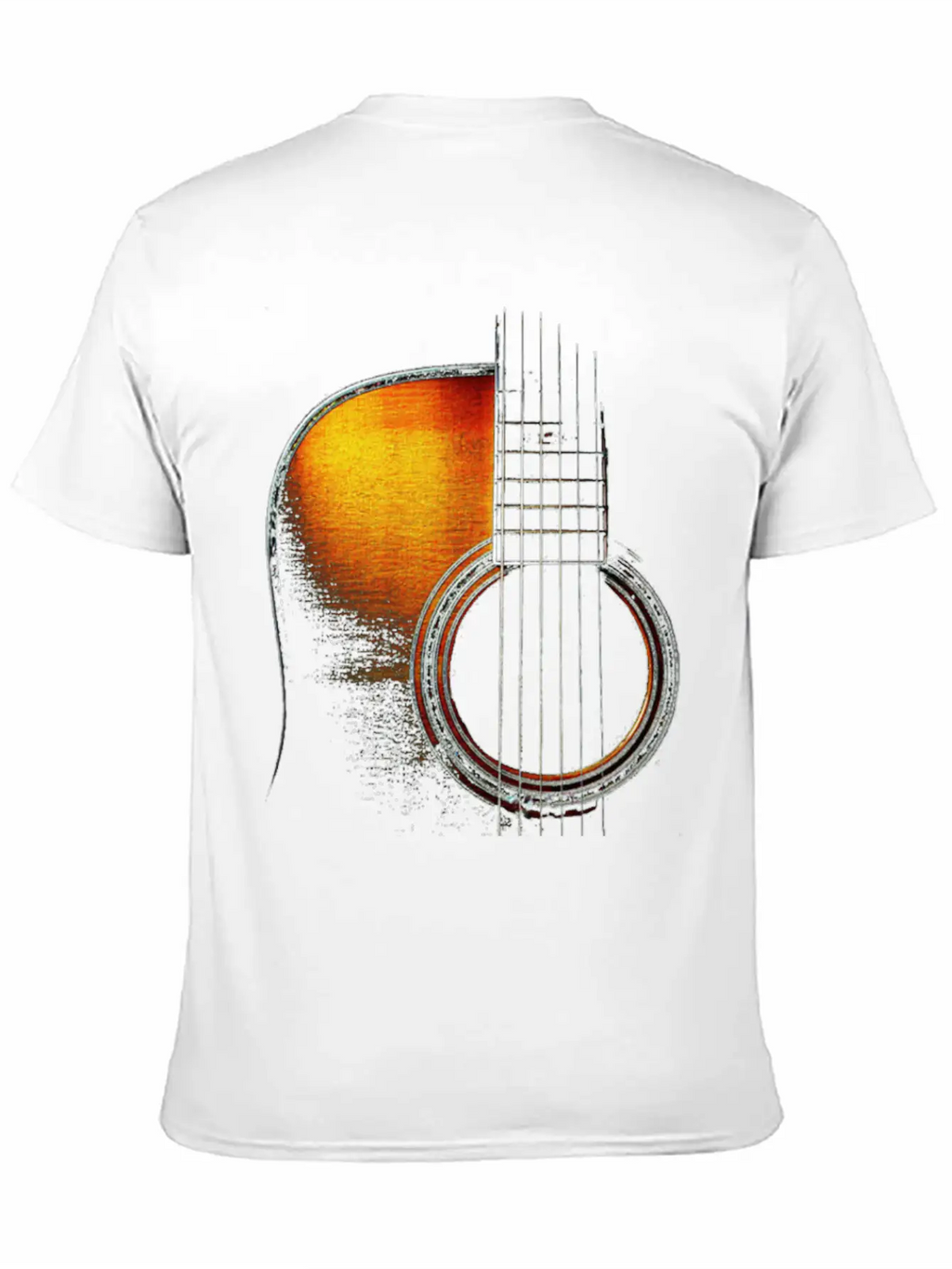 Colour Acoustic Guitar Hi Lite Stylish Everyday T-Shirt – Unisex Basic Cotton Tee