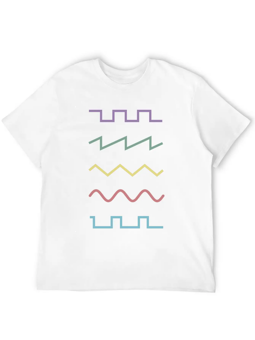 Colourful Waveforms- Music Production Basic Graphic T-Shirt – Daily Comfort In Soft Cotton