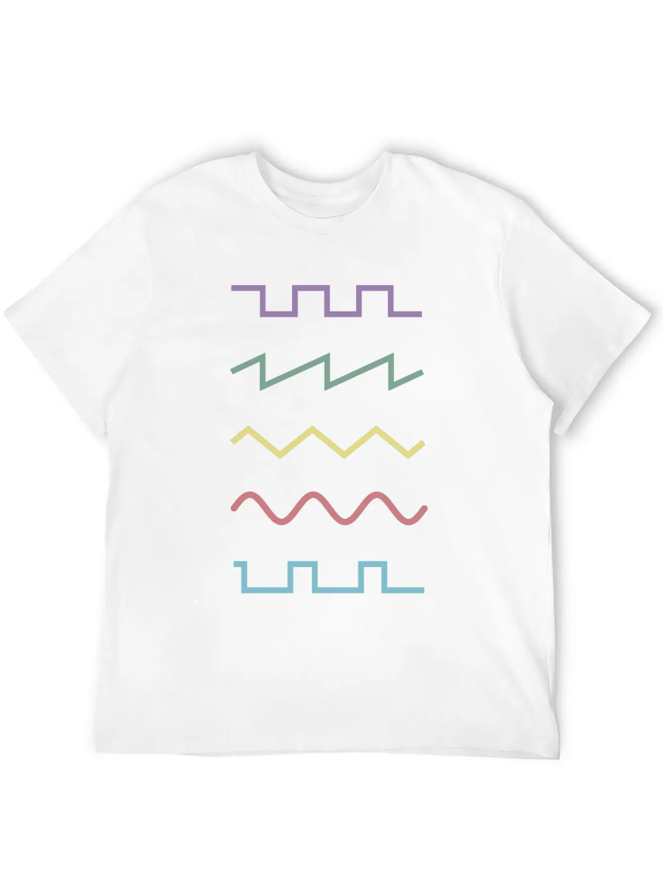 Colourful Waveforms- Music Production Basic Graphic T-Shirt – Daily Comfort In Soft Cotton