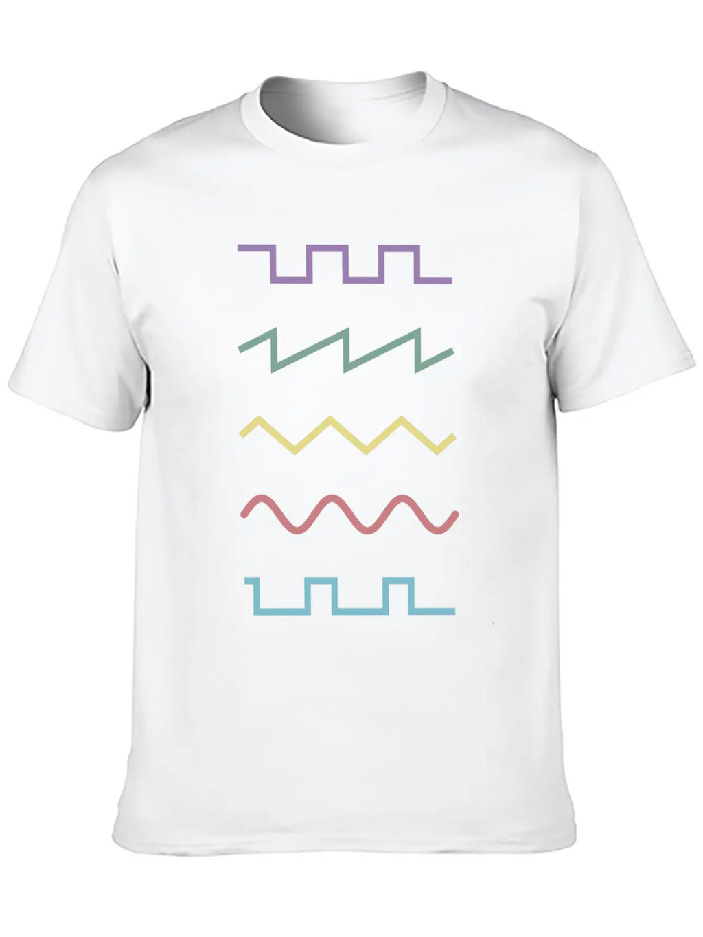 Colourful Waveforms- Music Production Basic Graphic T-Shirt – Daily Comfort In Soft Cotton