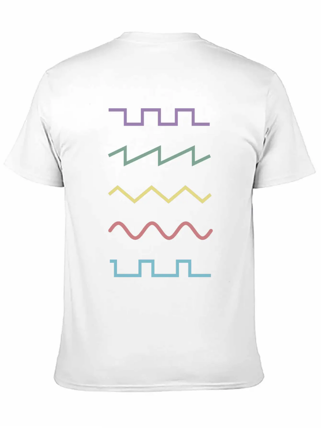 Colourful Waveforms- Music Production Basic Graphic T-Shirt – Daily Comfort In Soft Cotton