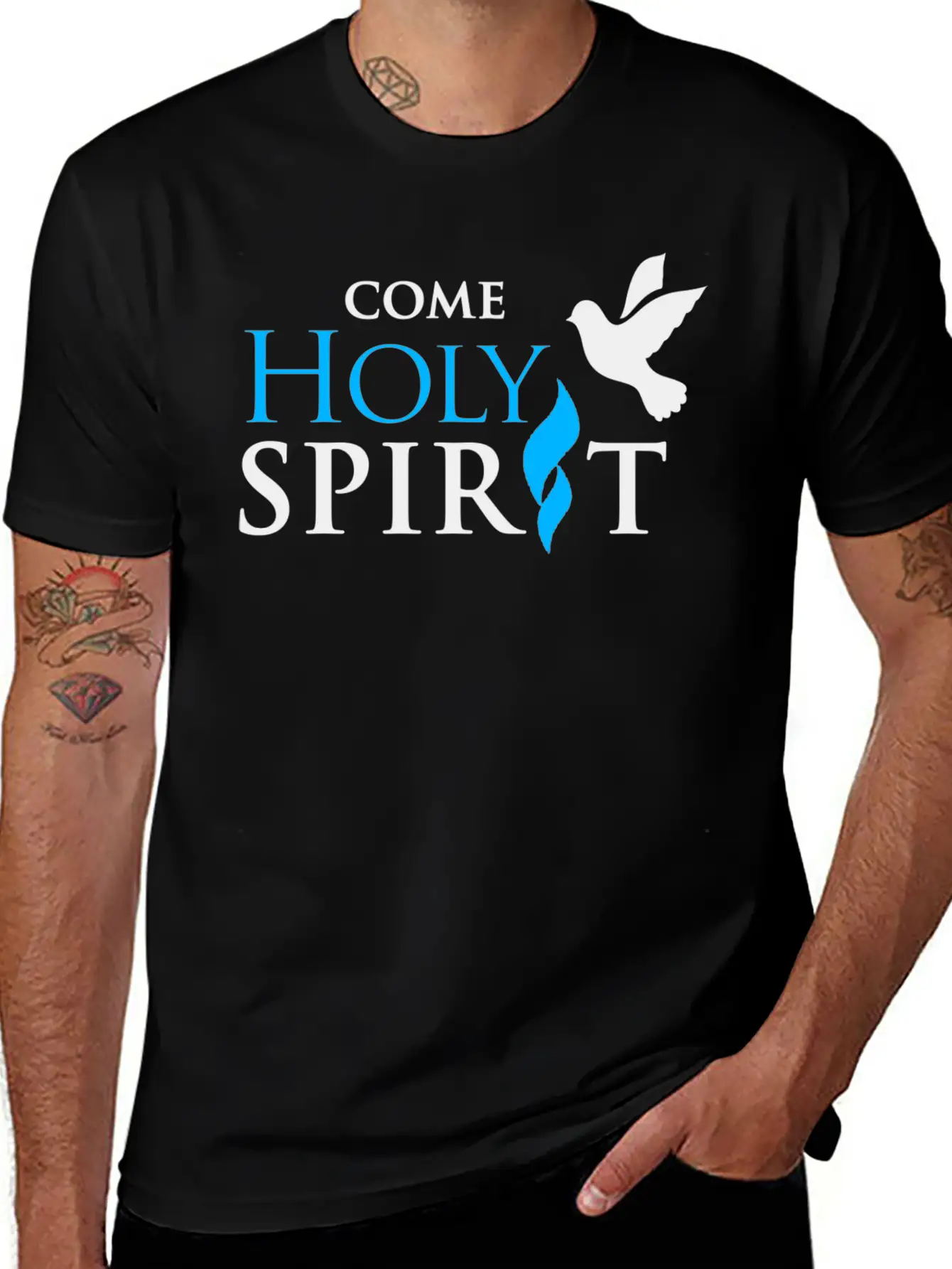 COME HOLY SPIRIT Unisex Casual T-Shirt – Clean Design For Daily Comfort