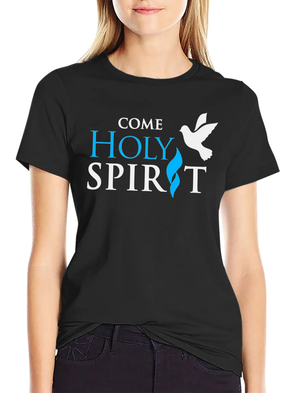 COME HOLY SPIRIT Unisex Casual T-Shirt – Clean Design For Daily Comfort