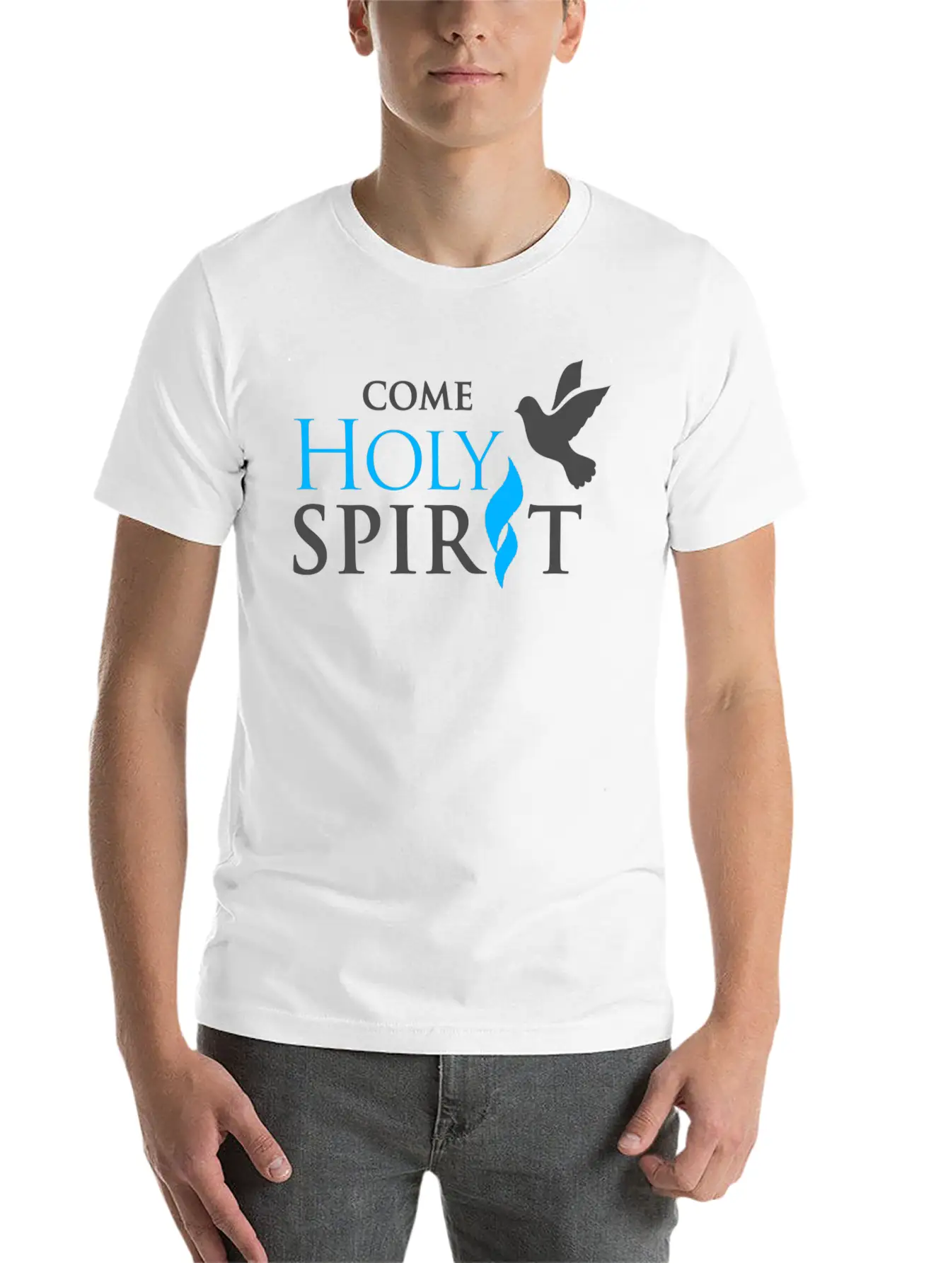 COME HOLY SPIRIT Unisex Casual T-Shirt – Clean Design For Daily Comfort