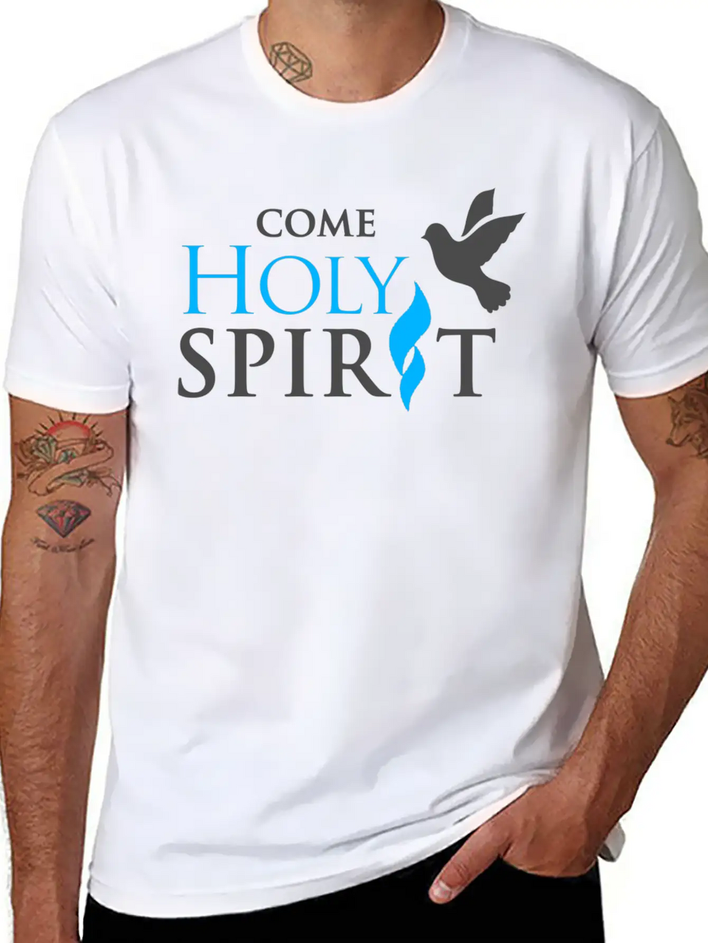 COME HOLY SPIRIT Unisex Casual T-Shirt – Clean Design For Daily Comfort