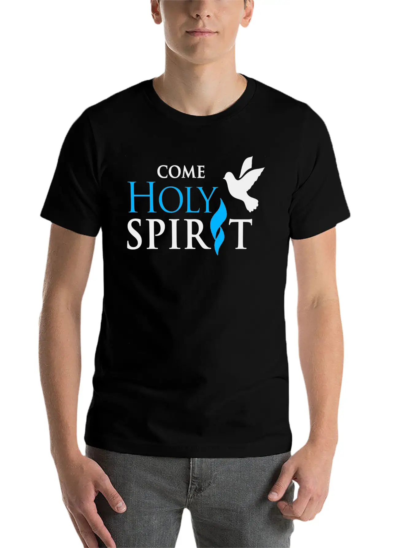 COME HOLY SPIRIT Unisex Casual T-Shirt – Clean Design For Daily Comfort