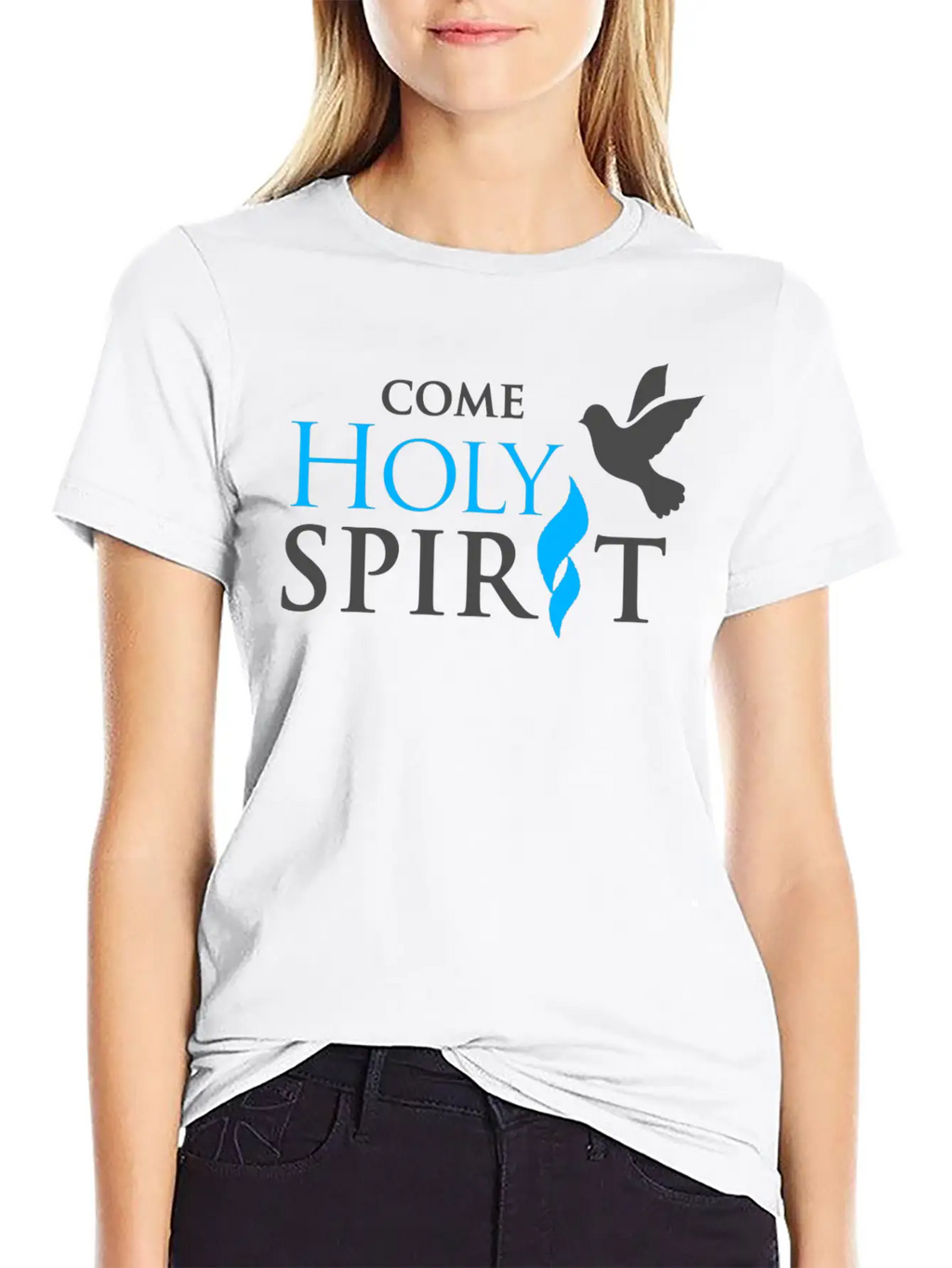 COME HOLY SPIRIT Unisex Casual T-Shirt – Clean Design For Daily Comfort