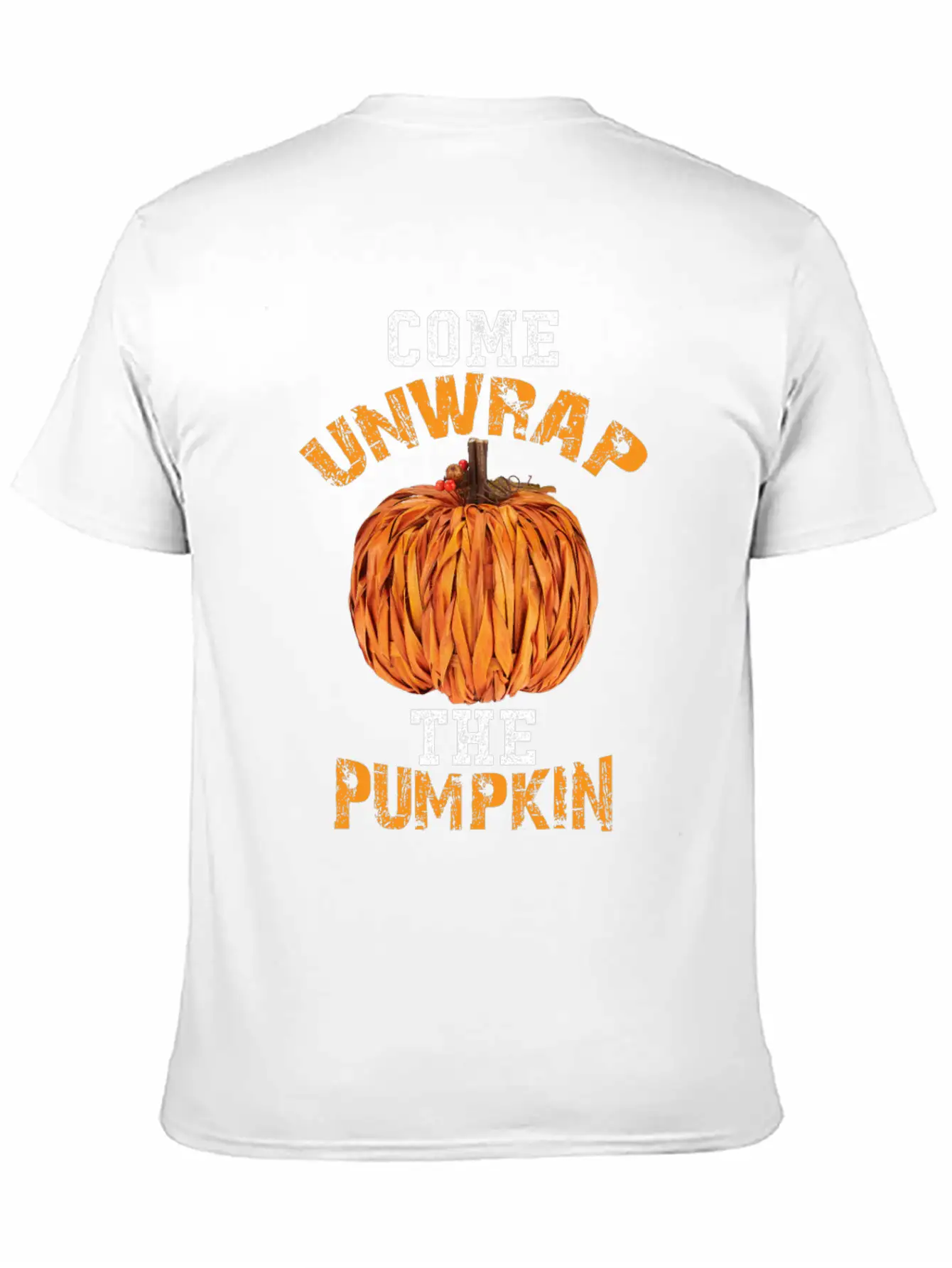 Come Unwrap The Pumpkin Essential Cotton Tee For Daily Outfits – Unisex Style