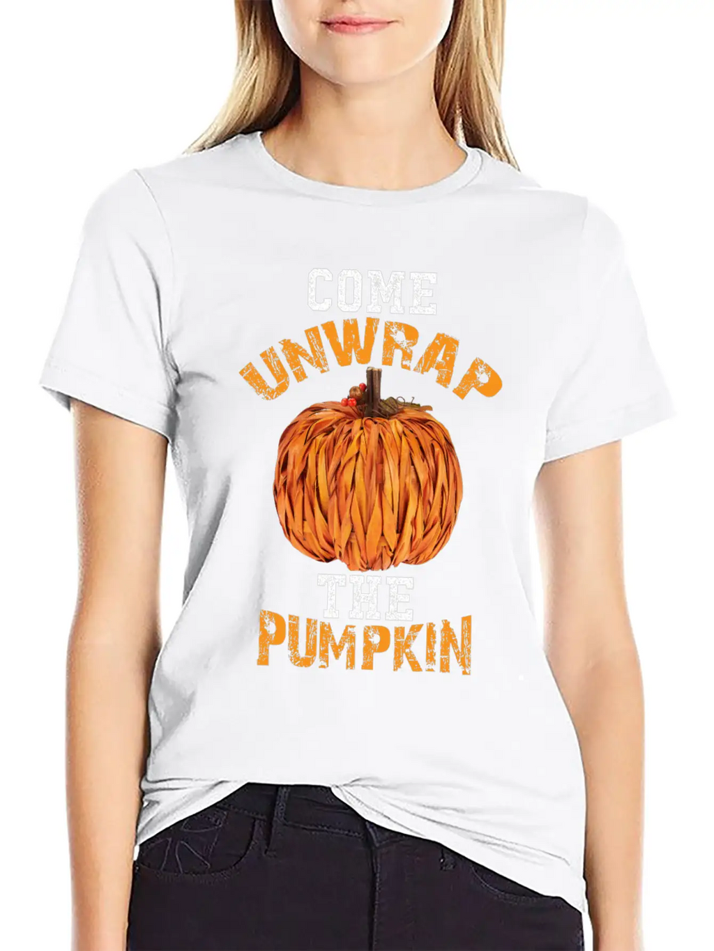 Come Unwrap The Pumpkin Essential Cotton Tee For Daily Outfits – Unisex Style