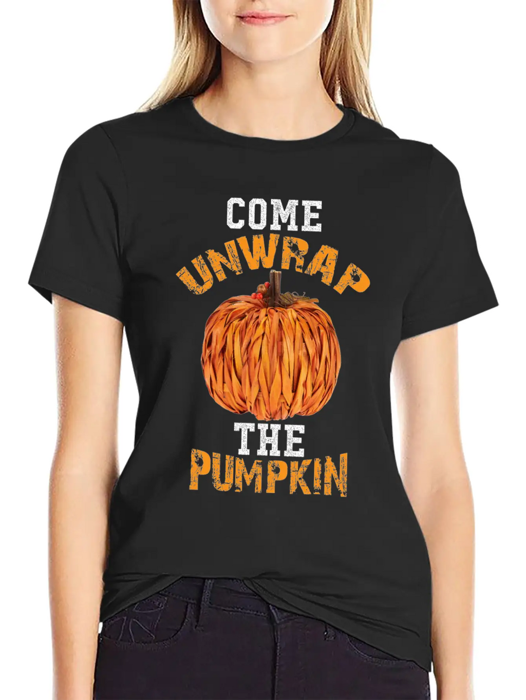 Come Unwrap The Pumpkin Essential Cotton Tee For Daily Outfits – Unisex Style