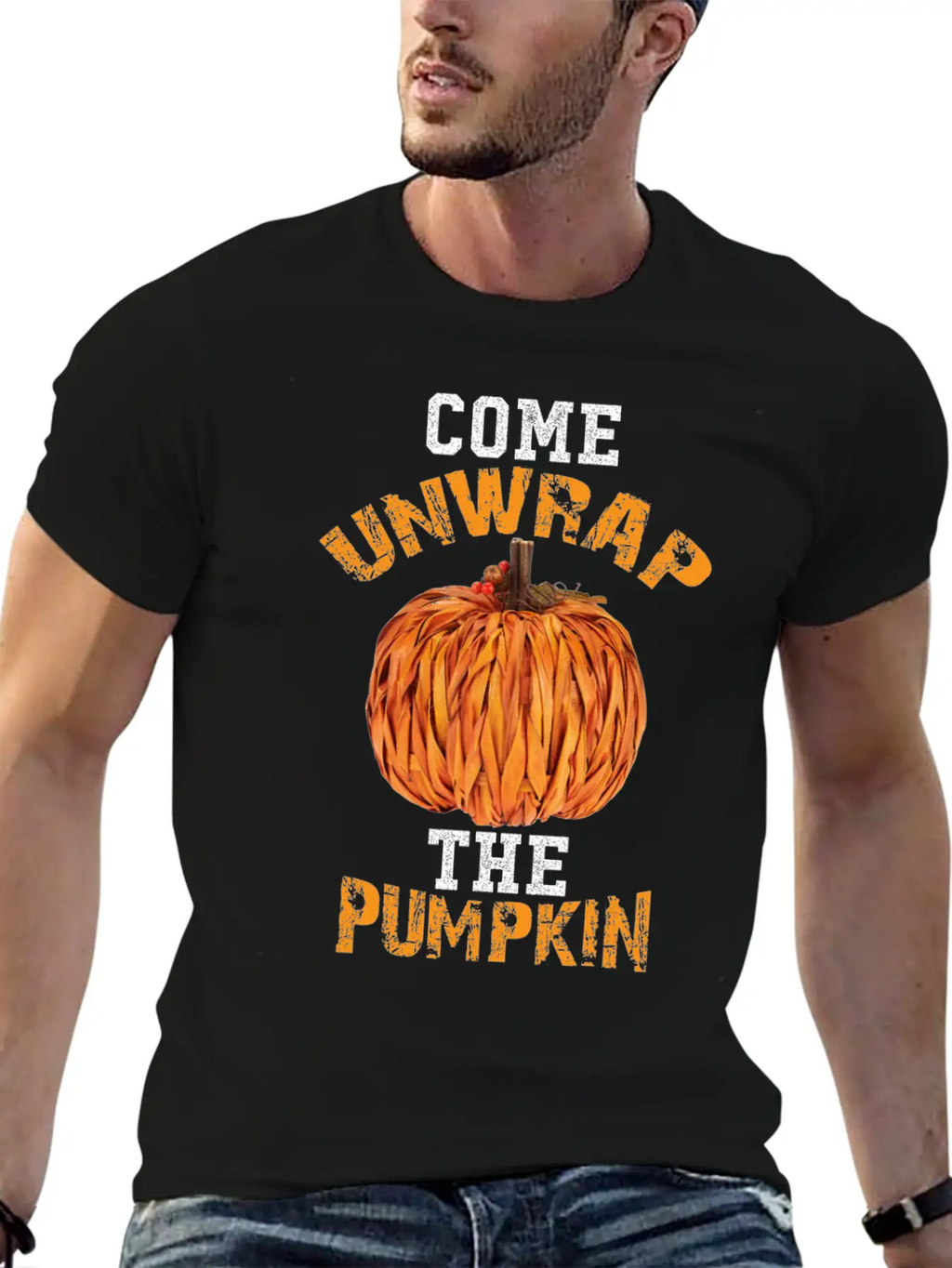 Come Unwrap The Pumpkin Essential Cotton Tee For Daily Outfits – Unisex Style