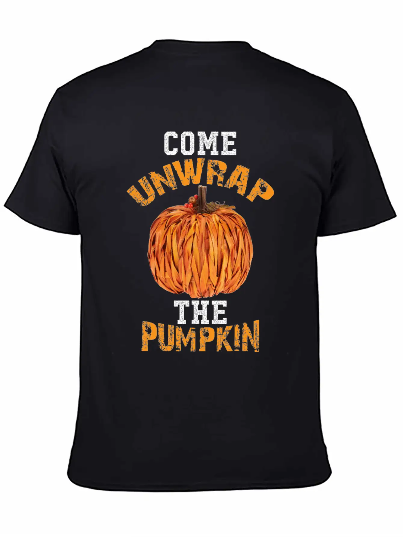 Come Unwrap The Pumpkin Essential Cotton Tee For Daily Outfits – Unisex Style