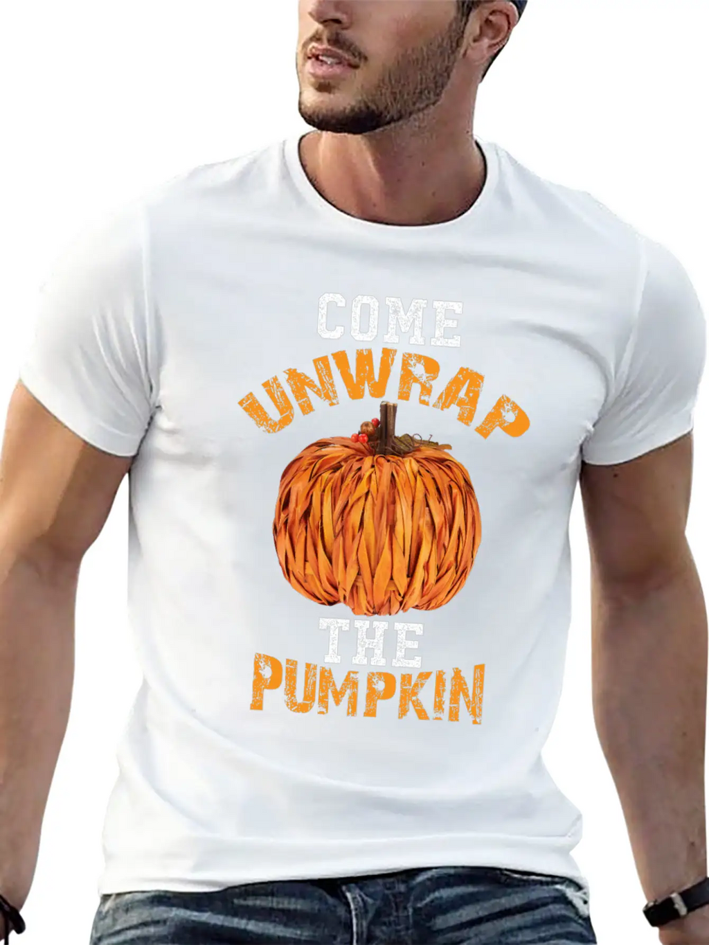 Come Unwrap The Pumpkin Essential Cotton Tee For Daily Outfits – Unisex Style