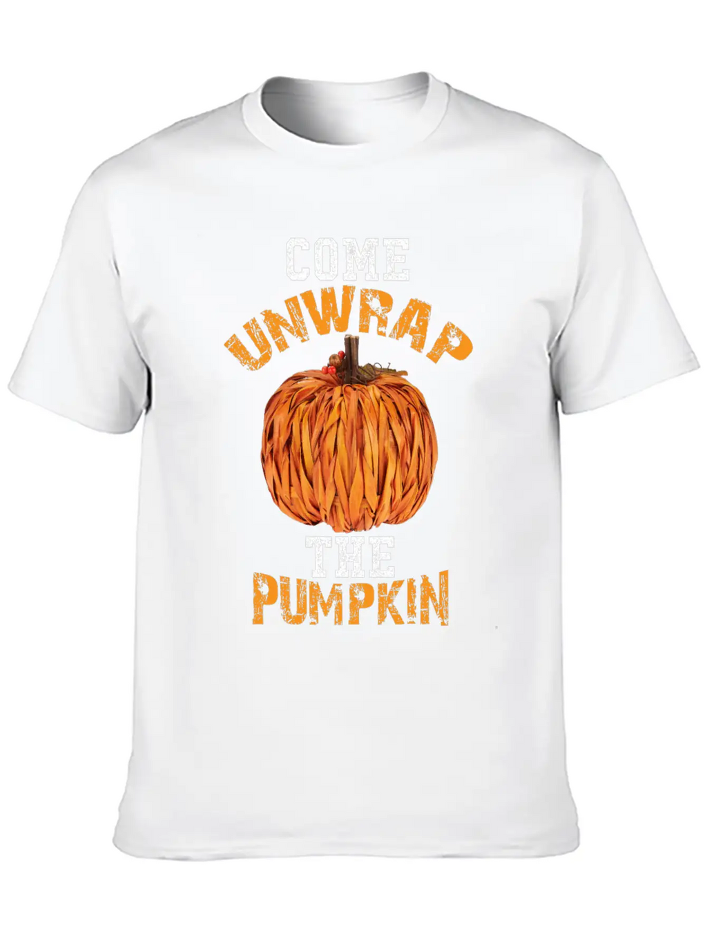 Come Unwrap The Pumpkin Essential Cotton Tee For Daily Outfits – Unisex Style