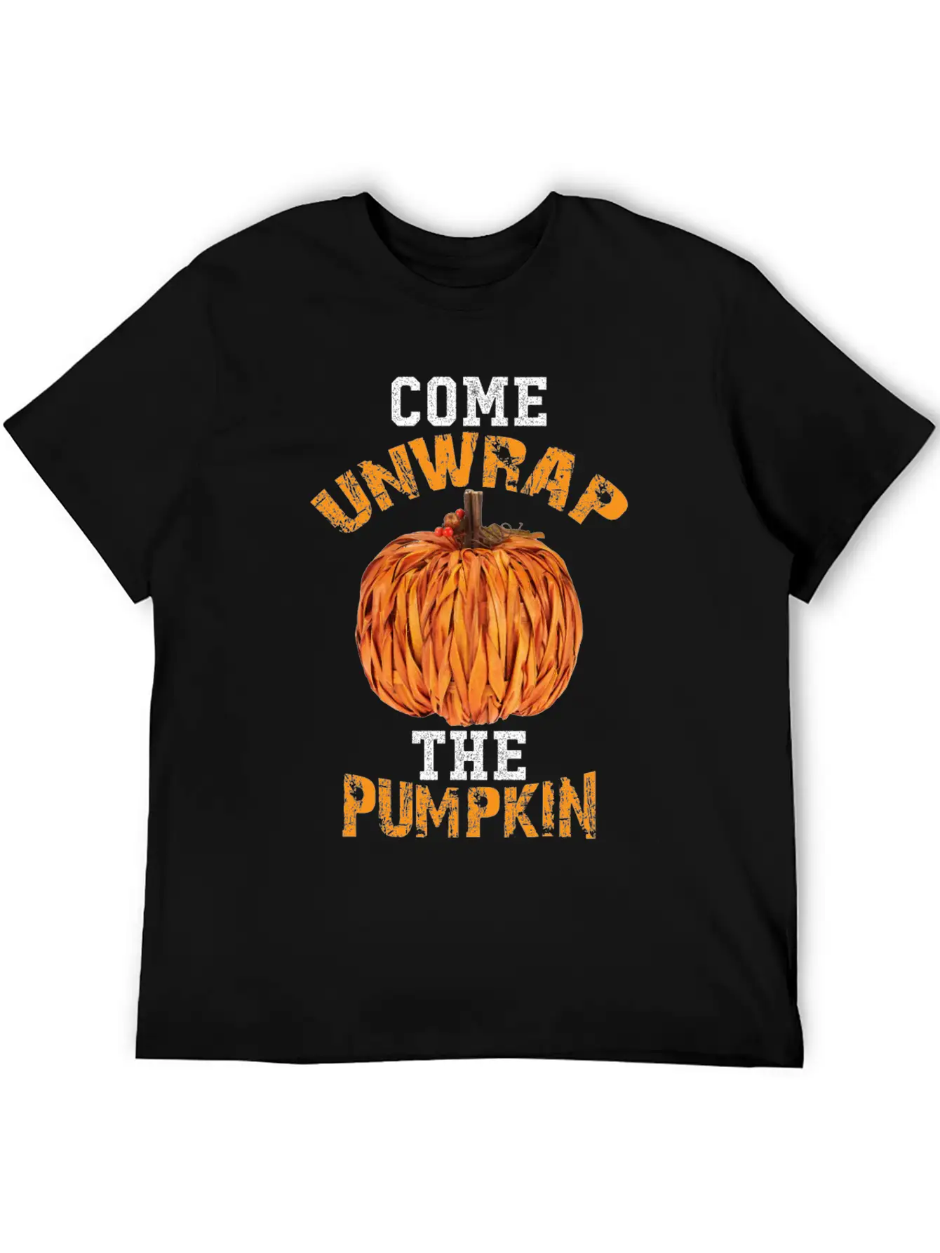 Come Unwrap The Pumpkin Essential Cotton Tee For Daily Outfits – Unisex Style