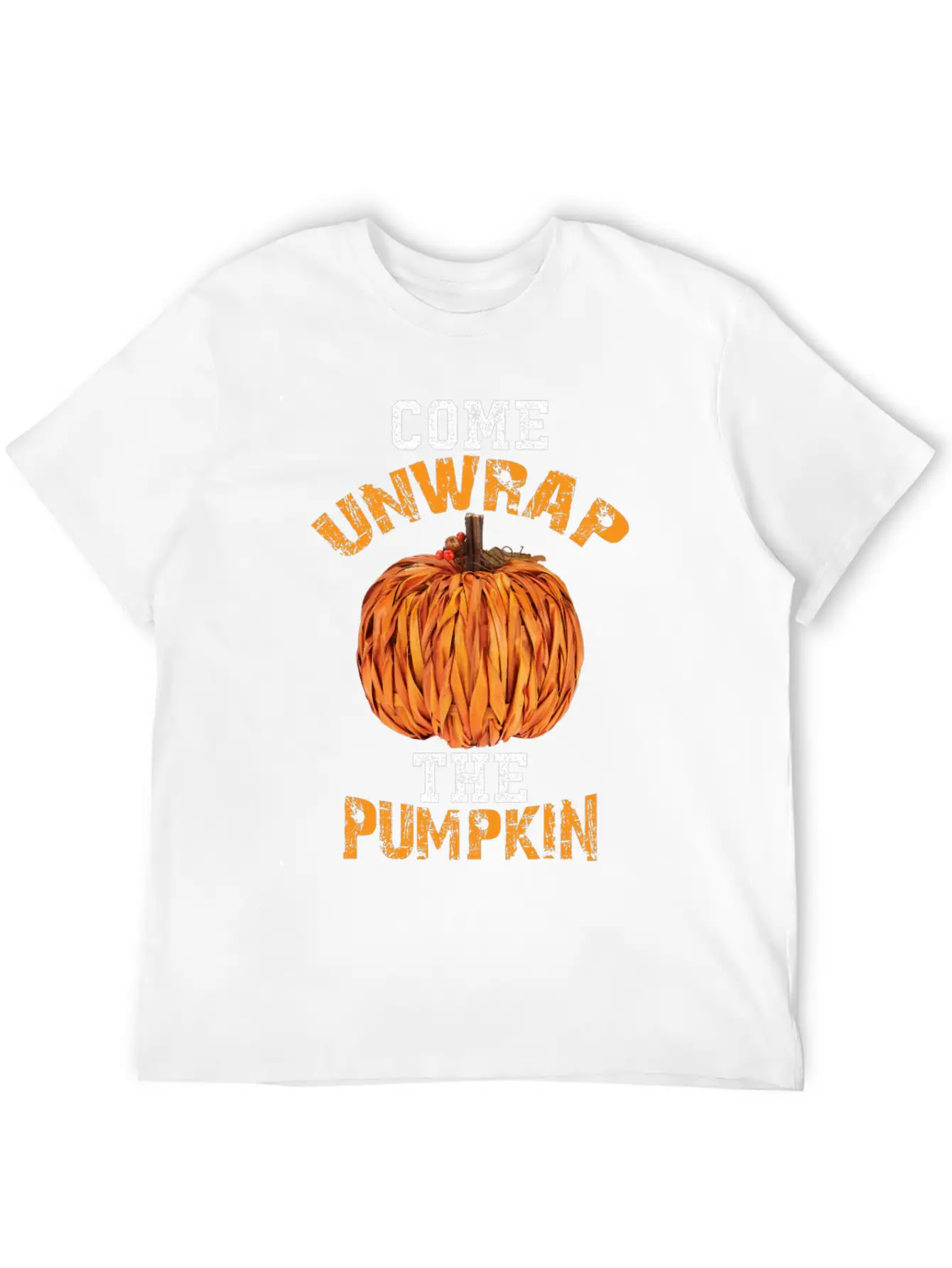 Come Unwrap The Pumpkin Essential Cotton Tee For Daily Outfits – Unisex Style