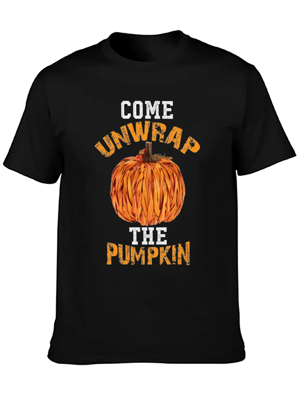 Come Unwrap The Pumpkin Essential Cotton Tee For Daily Outfits – Unisex Style