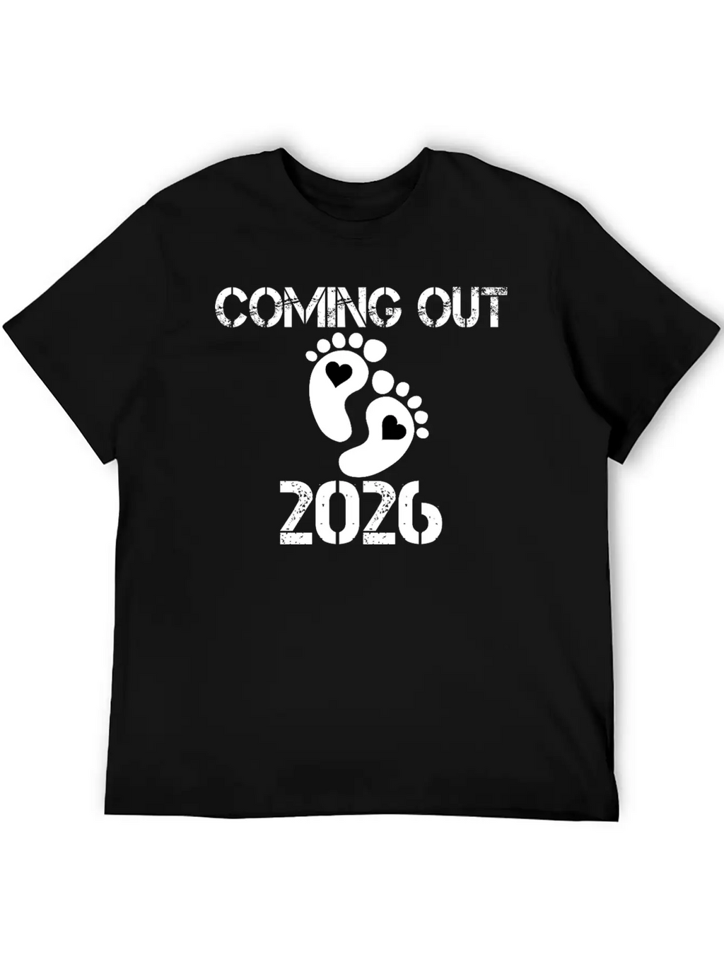 Coming Out 2026 Baby Footprints Announcement Breathable Soft Cotton T-Shirt – Timeless Casual Look