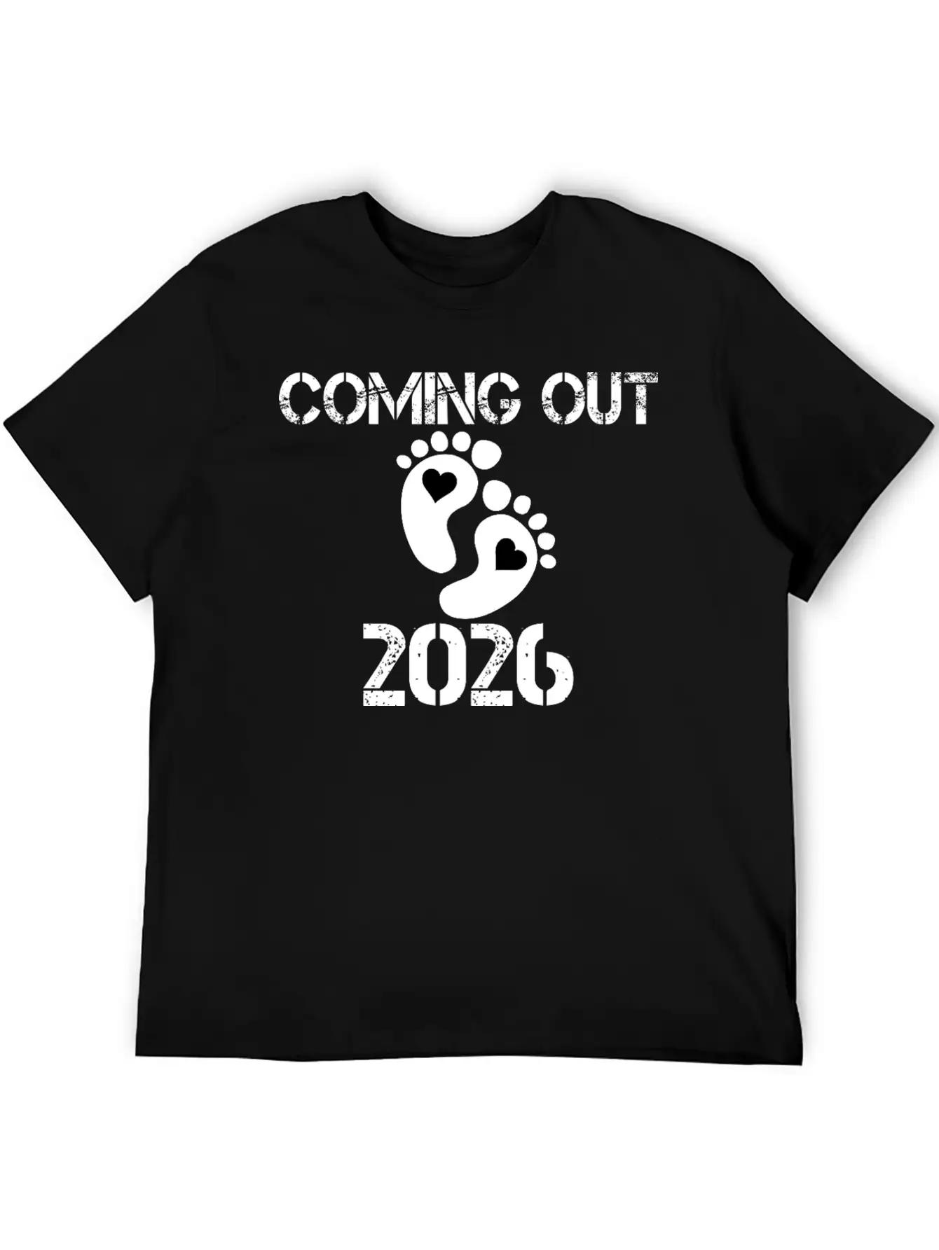 Coming Out 2026 Baby Footprints Announcement Breathable Soft Cotton T-Shirt – Timeless Casual Look