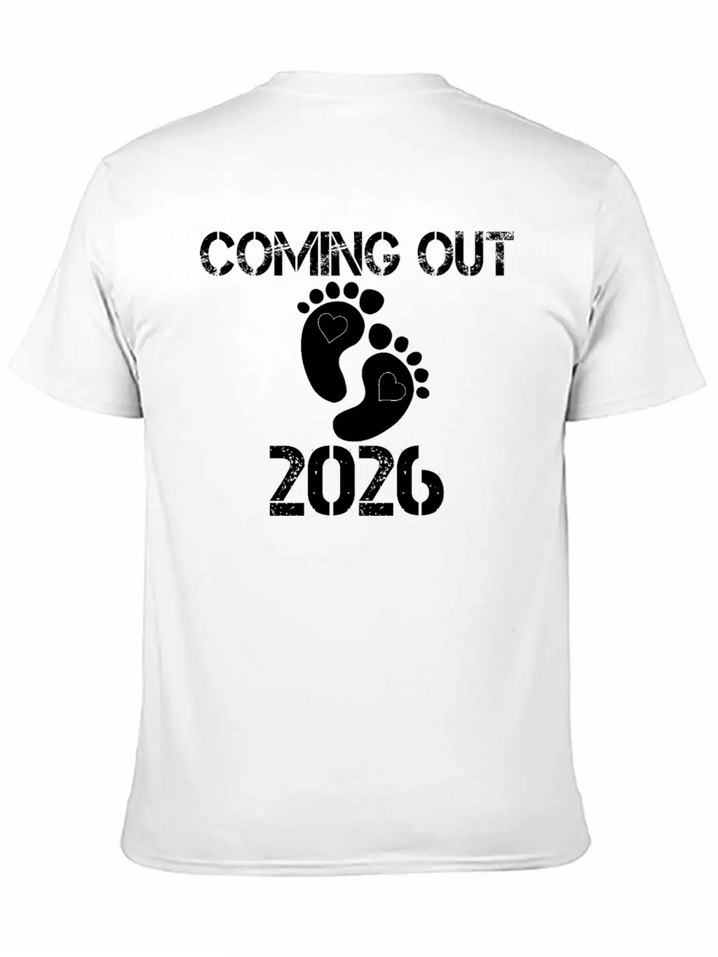 Coming Out 2026 Baby Footprints Announcement Breathable Soft Cotton T-Shirt – Timeless Casual Look