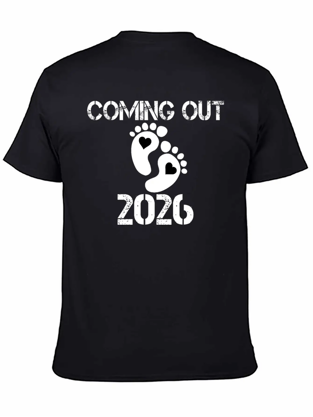 Coming Out 2026 Baby Footprints Announcement Breathable Soft Cotton T-Shirt – Timeless Casual Look