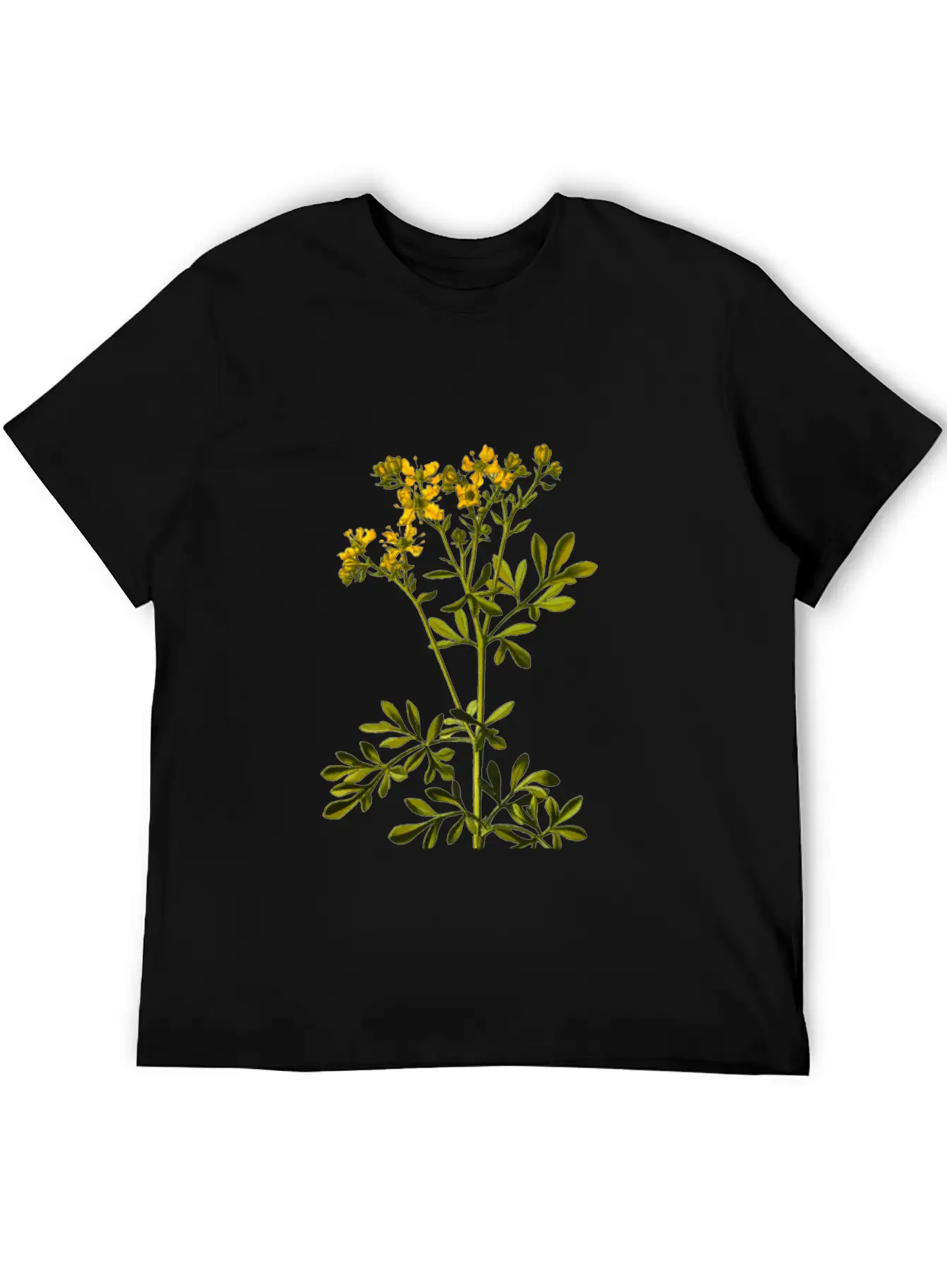 Common Rue (detailed) Breathable Soft Cotton T-Shirt – Timeless Casual Look
