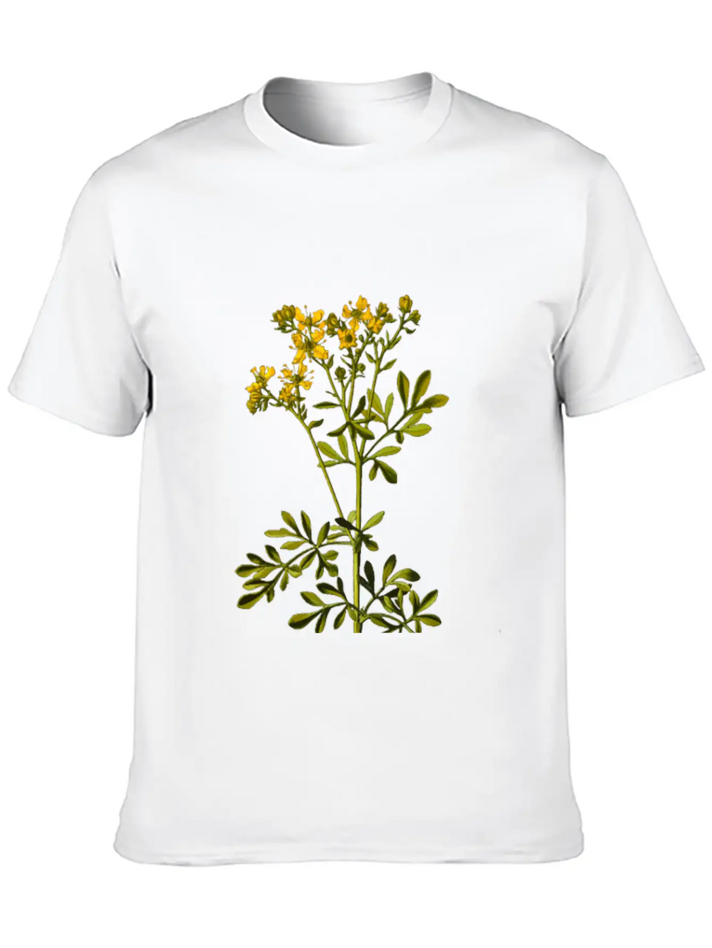 Common Rue (detailed) Breathable Soft Cotton T-Shirt – Timeless Casual Look