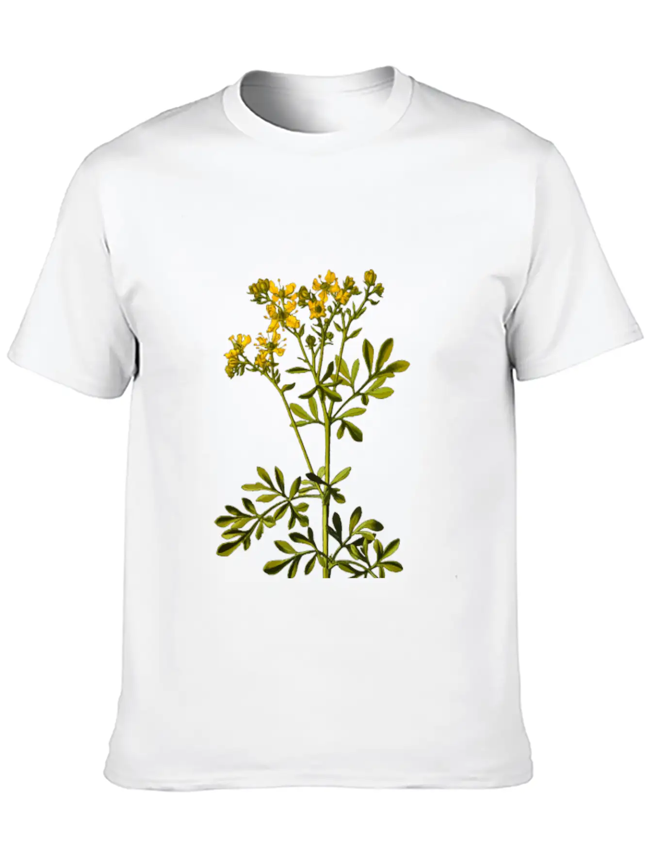 Common Rue (detailed) Breathable Soft Cotton T-Shirt – Timeless Casual Look