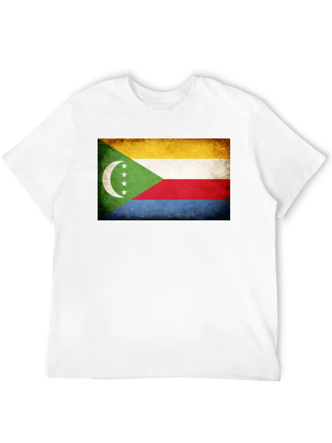 Comoros Flag Breathable Soft Cotton T-Shirt – Timeless Casual Look