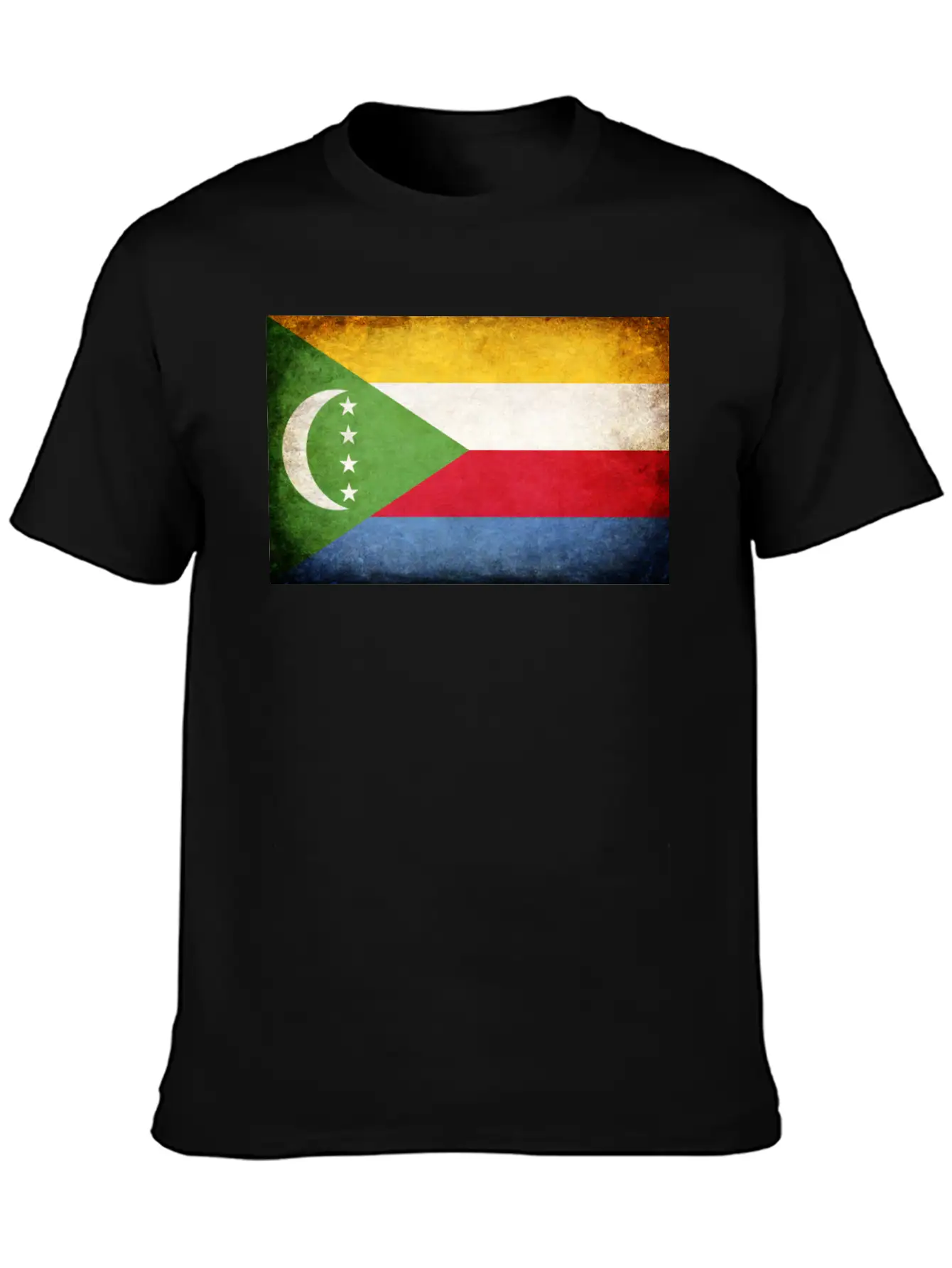 Comoros Flag Breathable Soft Cotton T-Shirt – Timeless Casual Look