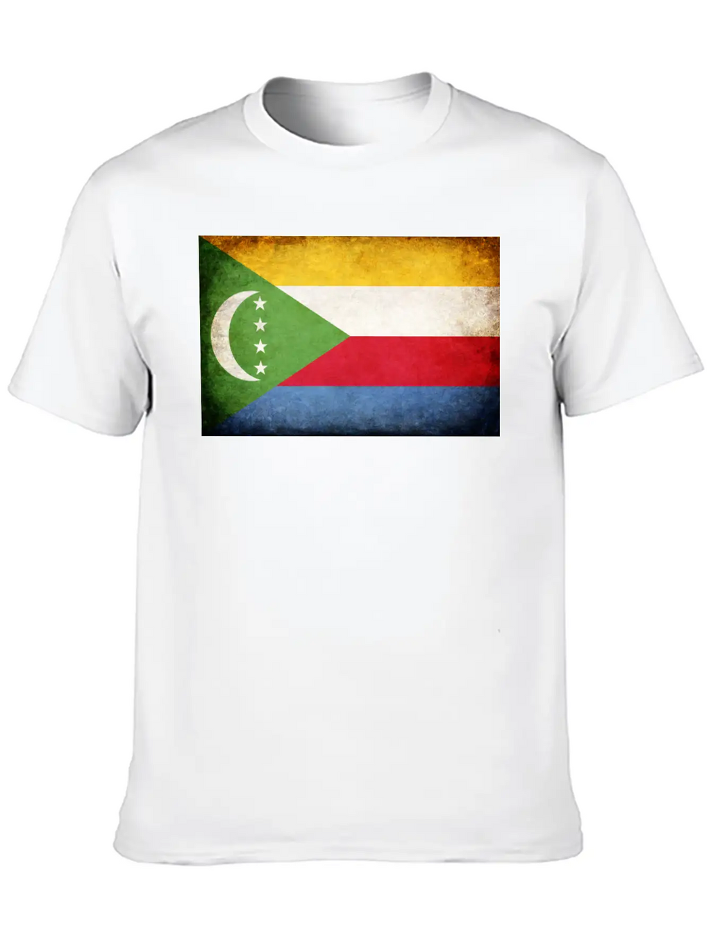 Comoros Flag Breathable Soft Cotton T-Shirt – Timeless Casual Look