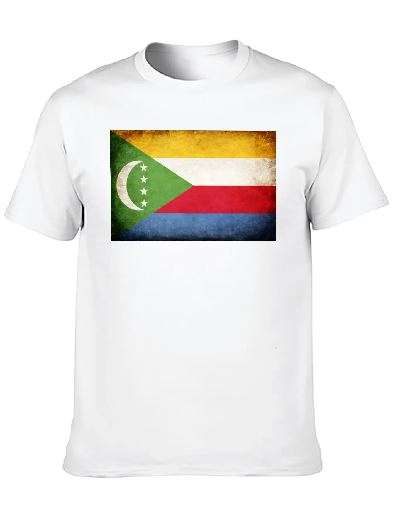 Comoros Flag Breathable Soft Cotton T-Shirt – Timeless Casual Look