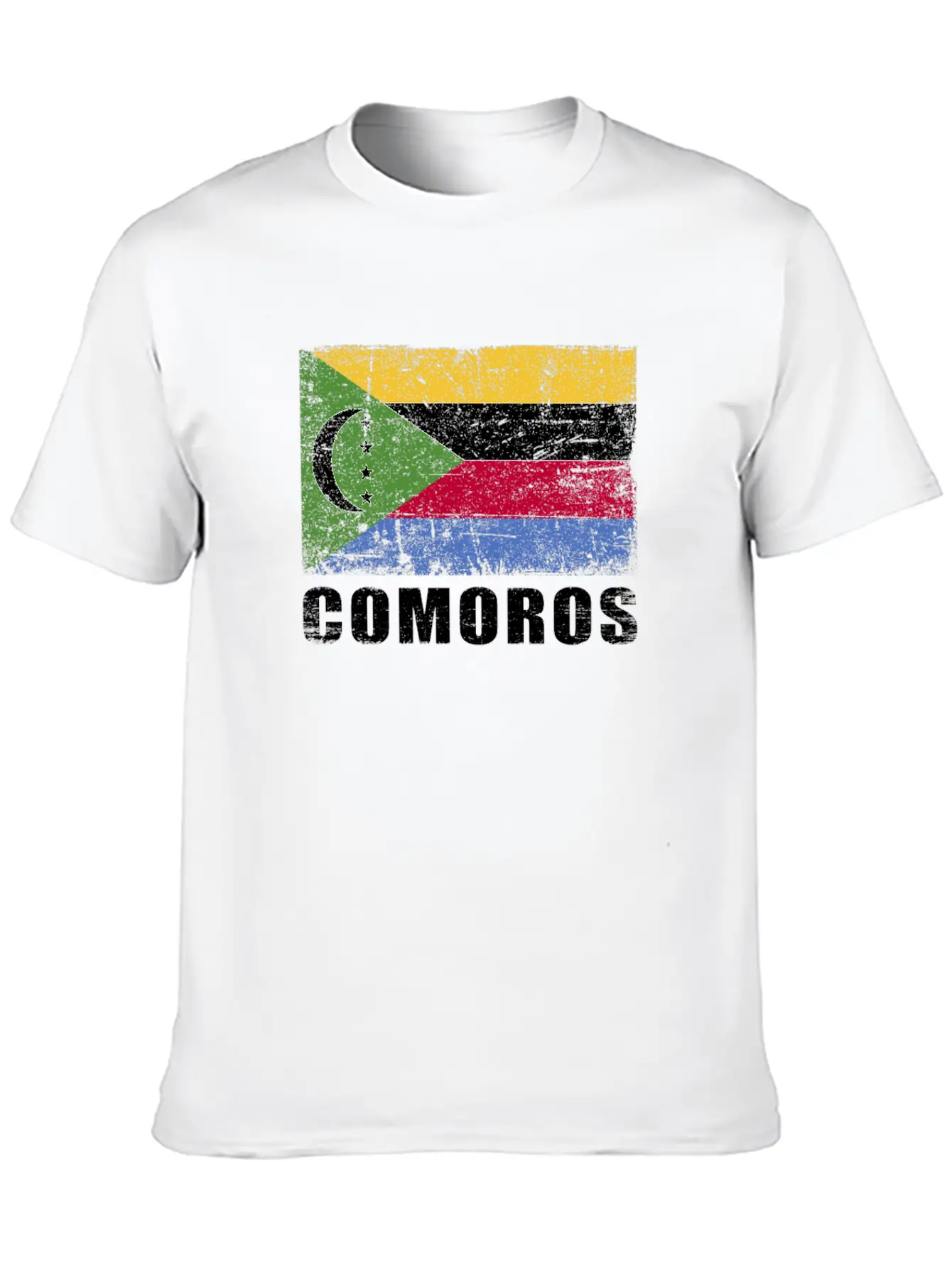 Comoros Flag Grunge Country Flag Comoros Unisex Casual T-Shirt – Clean Design For Daily Comfort