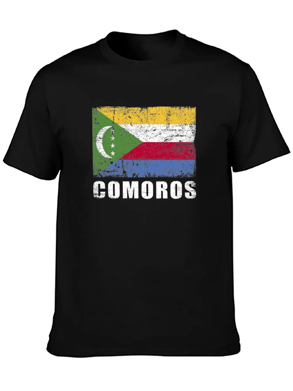 Comoros Flag Grunge Country Flag Comoros Unisex Casual T-Shirt – Clean Design For Daily Comfort
