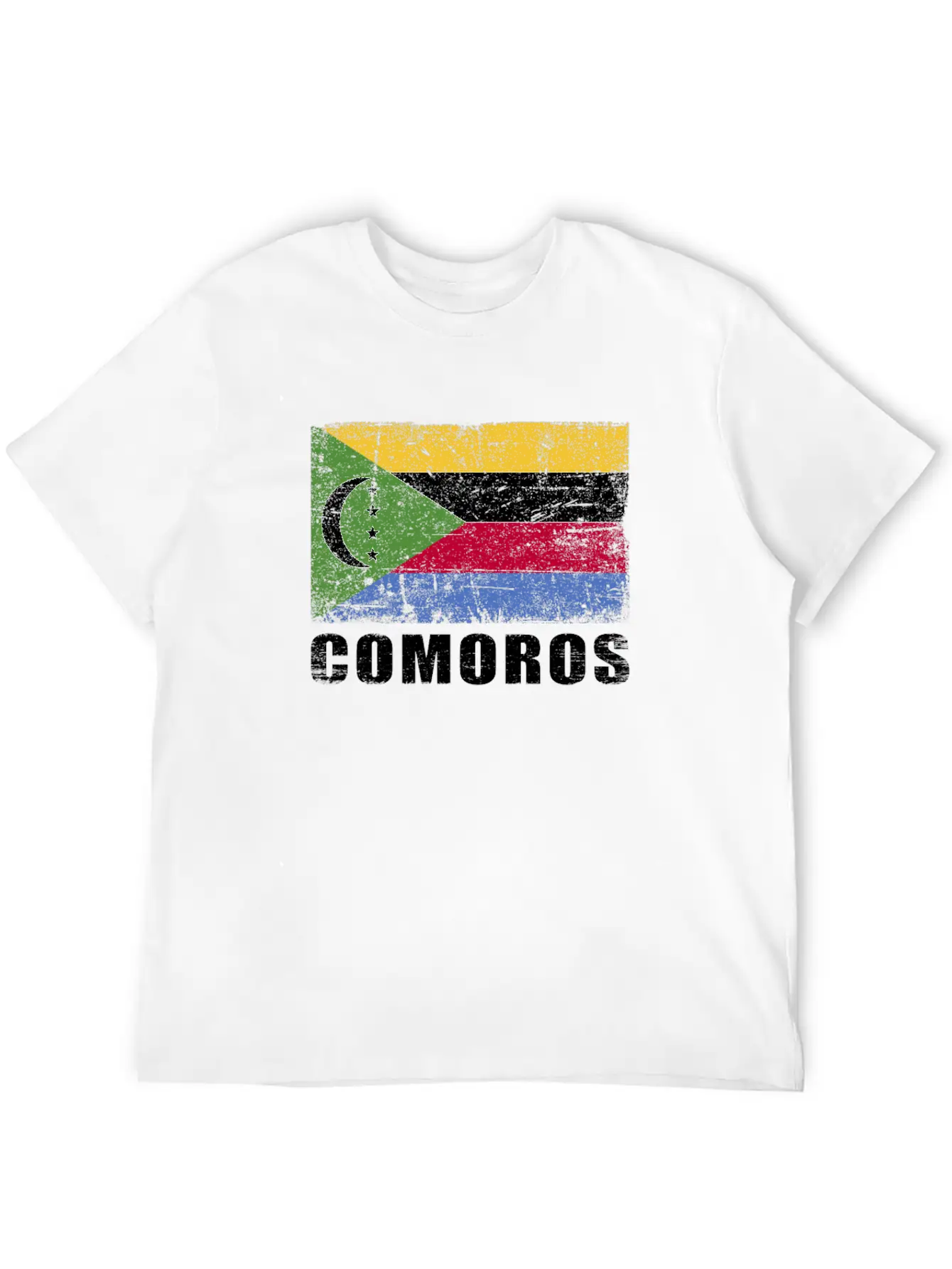 Comoros Flag Grunge Country Flag Comoros Unisex Casual T-Shirt – Clean Design For Daily Comfort
