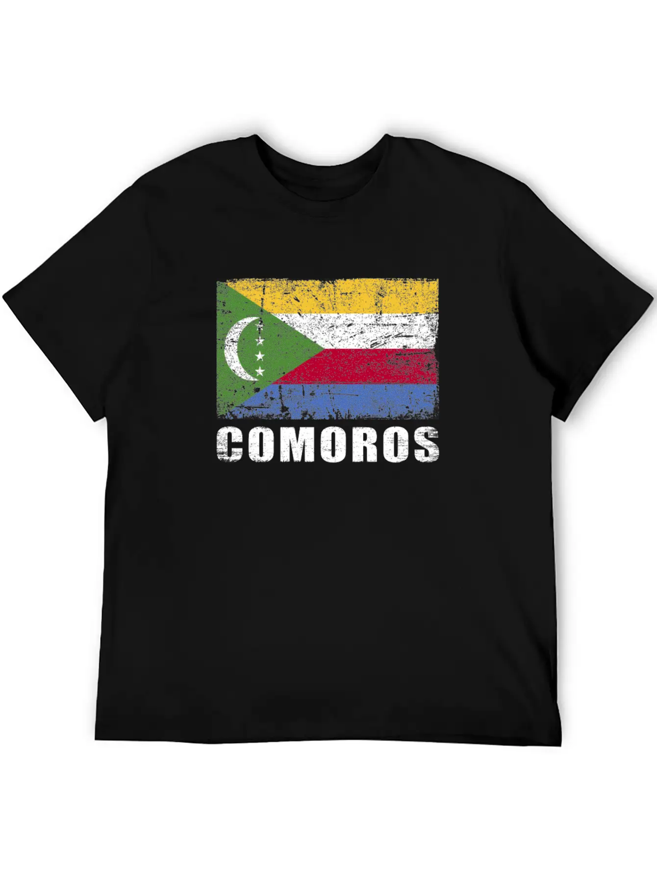 Comoros Flag Grunge Country Flag Comoros Unisex Casual T-Shirt – Clean Design For Daily Comfort