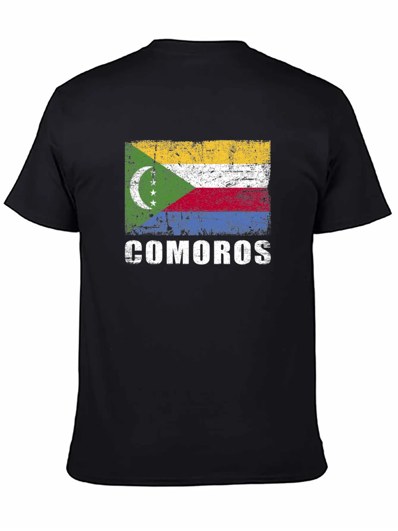Comoros Flag Grunge Country Flag Comoros Unisex Casual T-Shirt – Clean Design For Daily Comfort