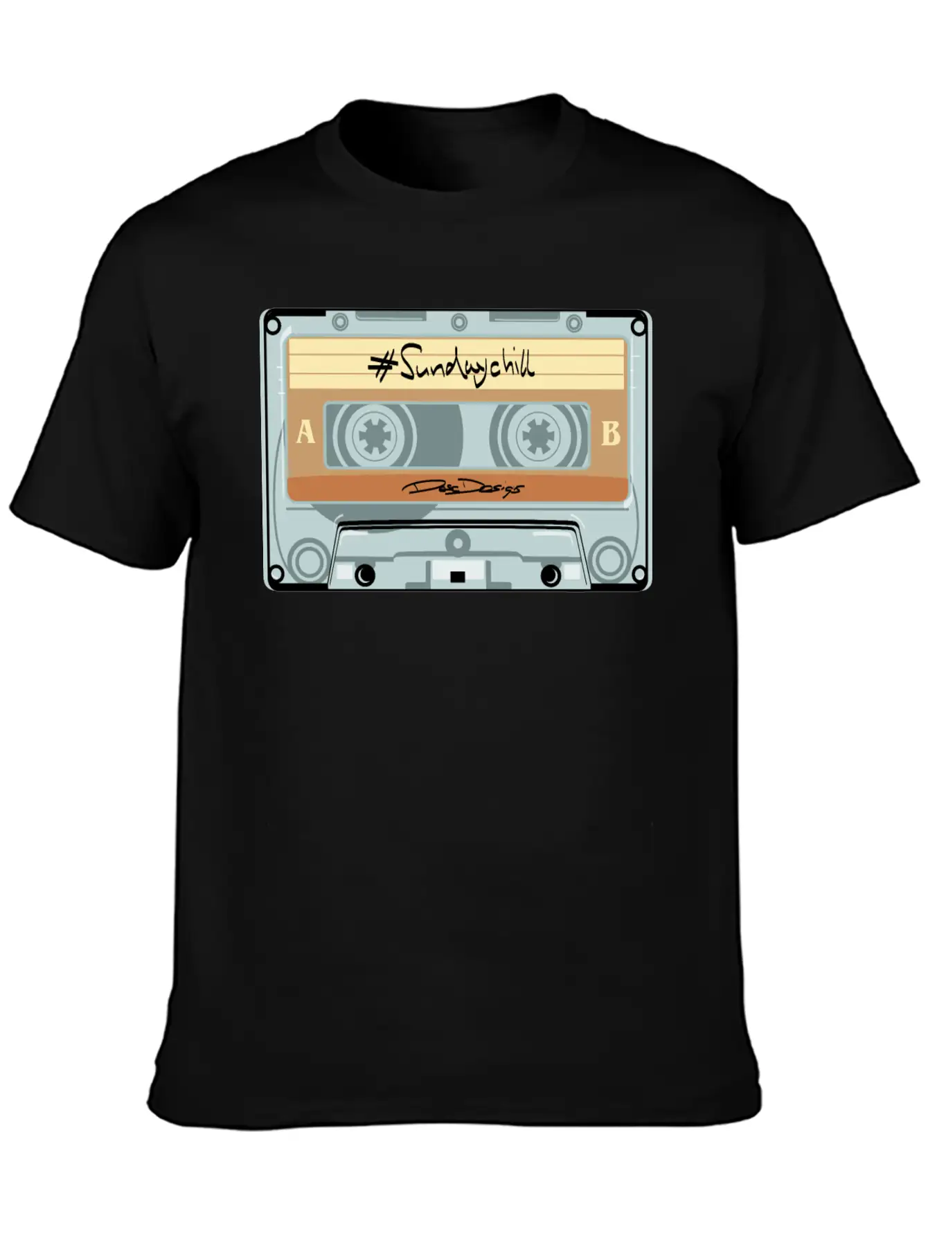 Compact Cassette, Cassette, Audio Cassette Sundayc Unisex Casual T-Shirt – Clean Design For Daily Comfort