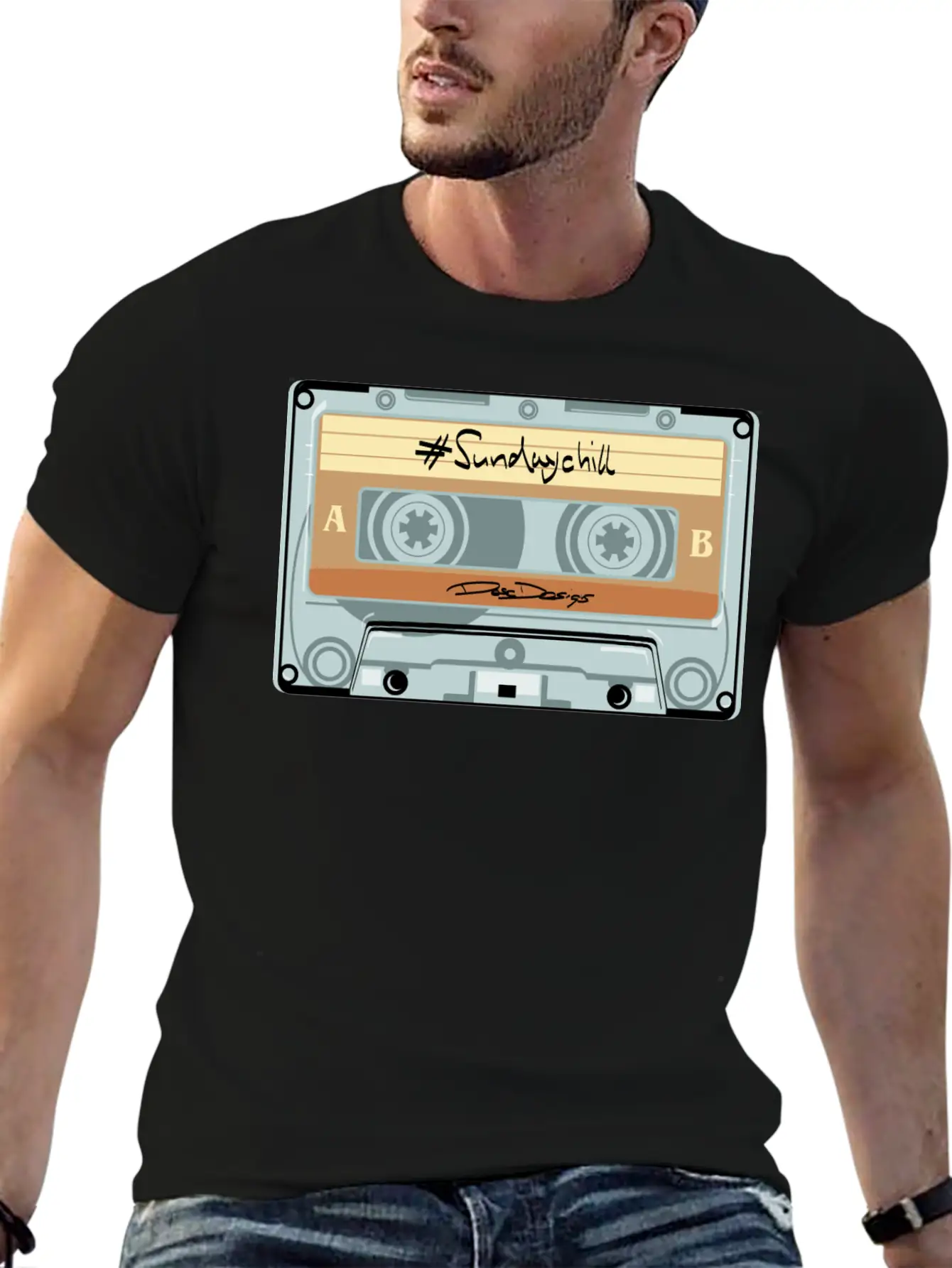 Compact Cassette, Cassette, Audio Cassette Sundayc Unisex Casual T-Shirt – Clean Design For Daily Comfort