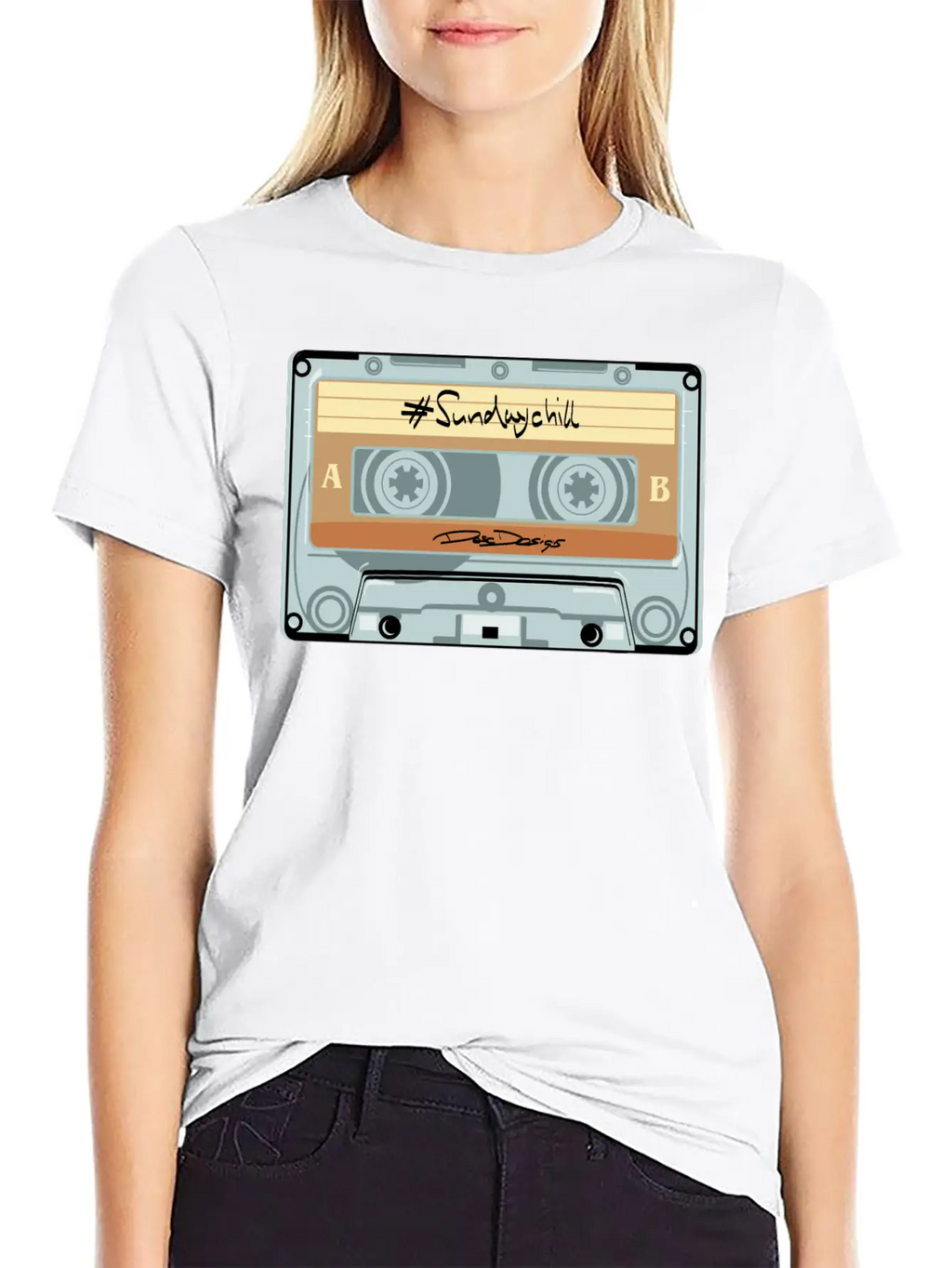 Compact Cassette, Cassette, Audio Cassette Sundayc Unisex Casual T-Shirt – Clean Design For Daily Comfort