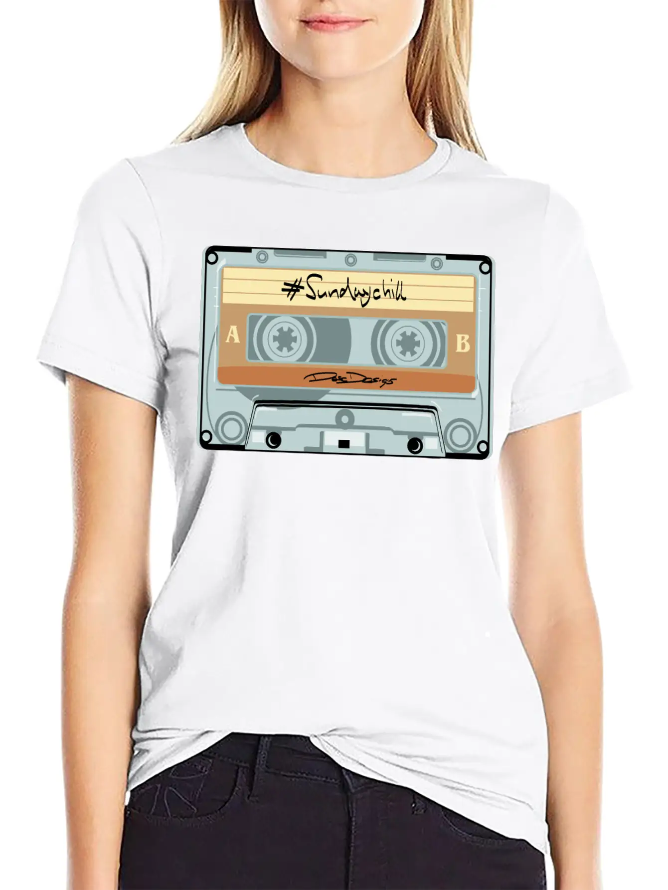 Compact Cassette, Cassette, Audio Cassette Sundayc Unisex Casual T-Shirt – Clean Design For Daily Comfort