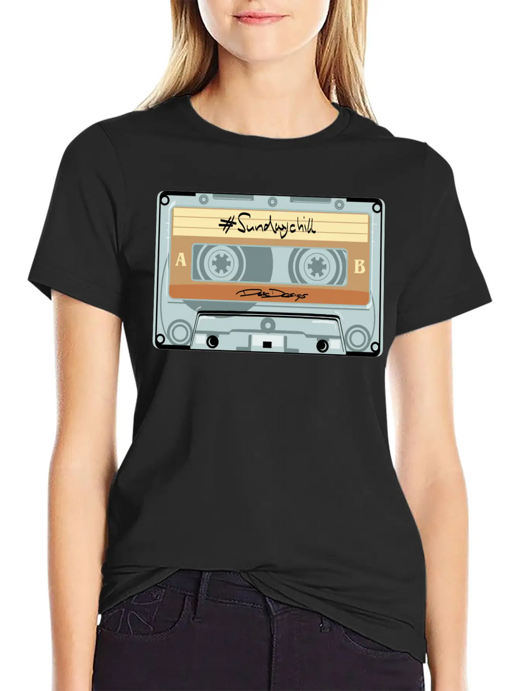 Compact Cassette, Cassette, Audio Cassette Sundayc Unisex Casual T-Shirt – Clean Design For Daily Comfort