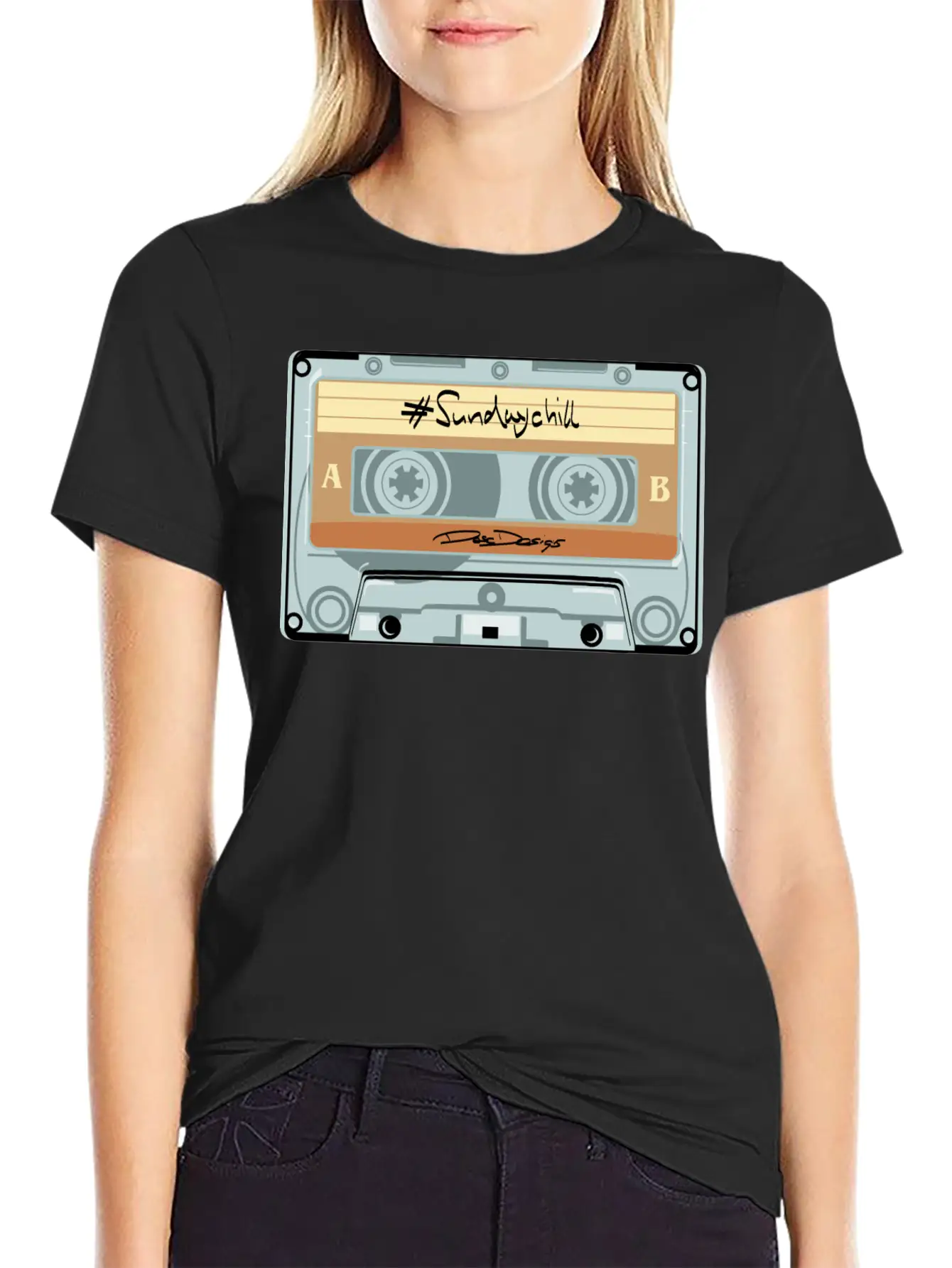 Compact Cassette, Cassette, Audio Cassette Sundayc Unisex Casual T-Shirt – Clean Design For Daily Comfort